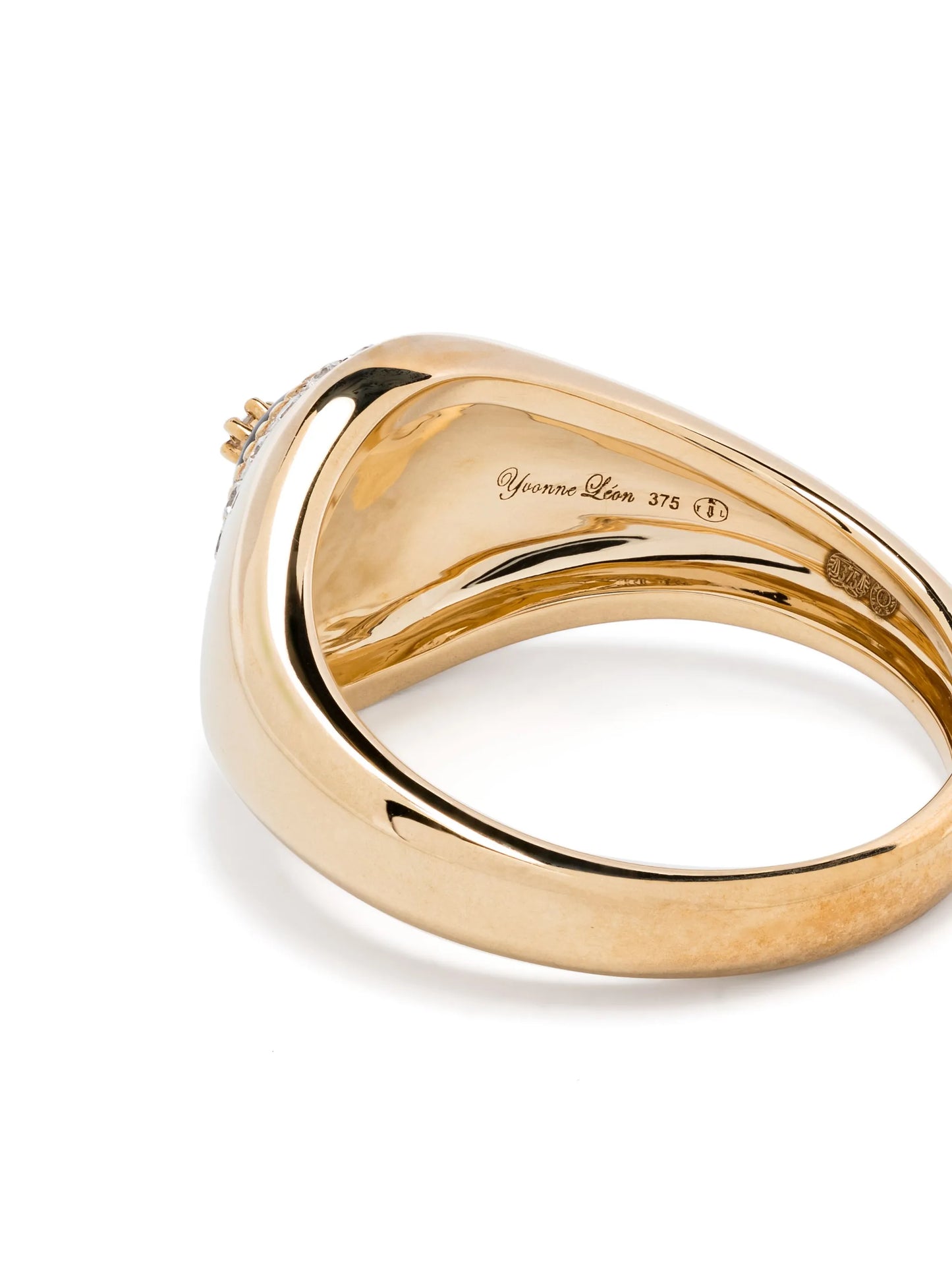 9kt yellow gold Mini Chevalière Pompadour signet ring
