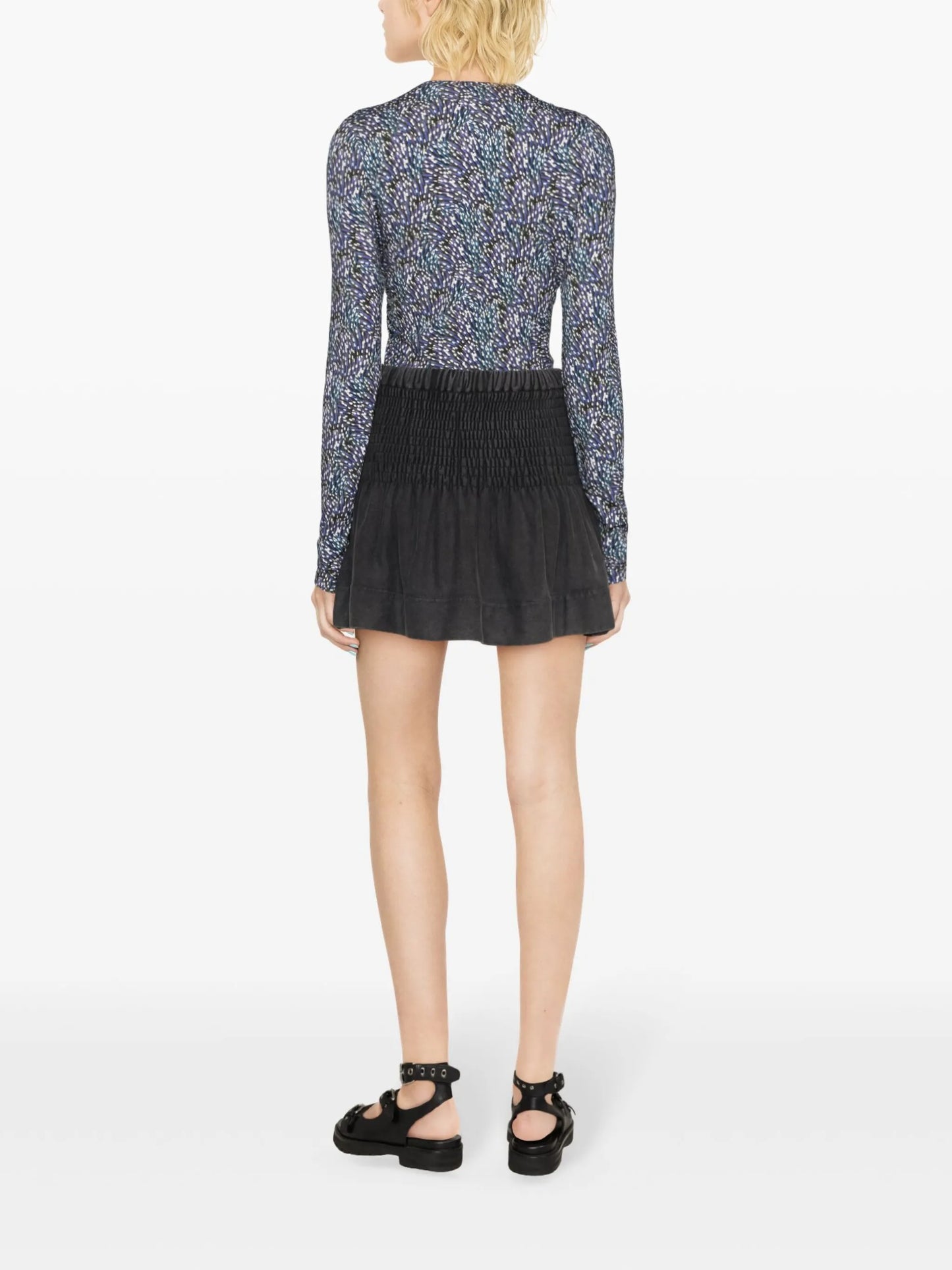 Pacifica shirred miniskirt