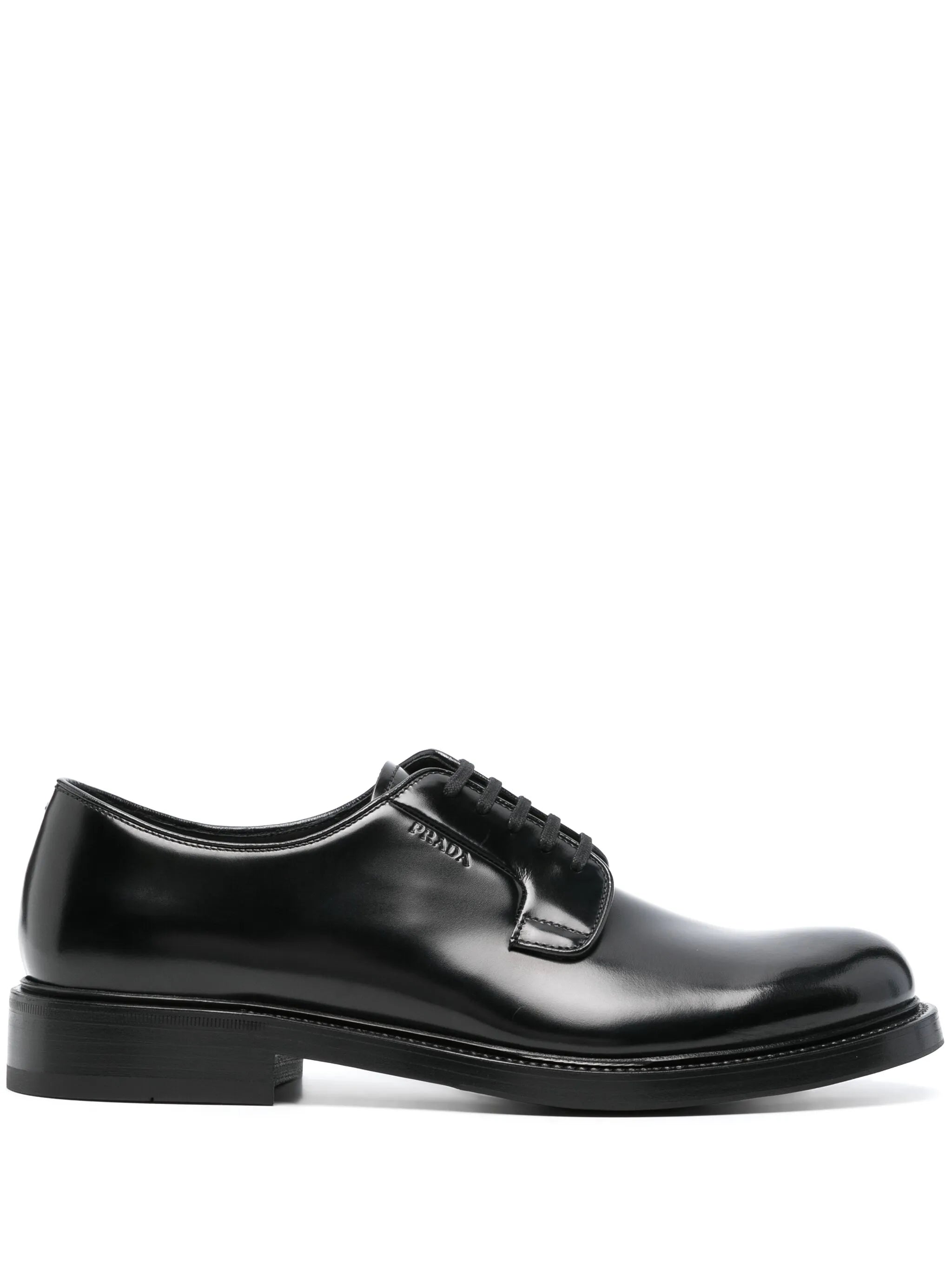 logo-debossed leather oxford shoes