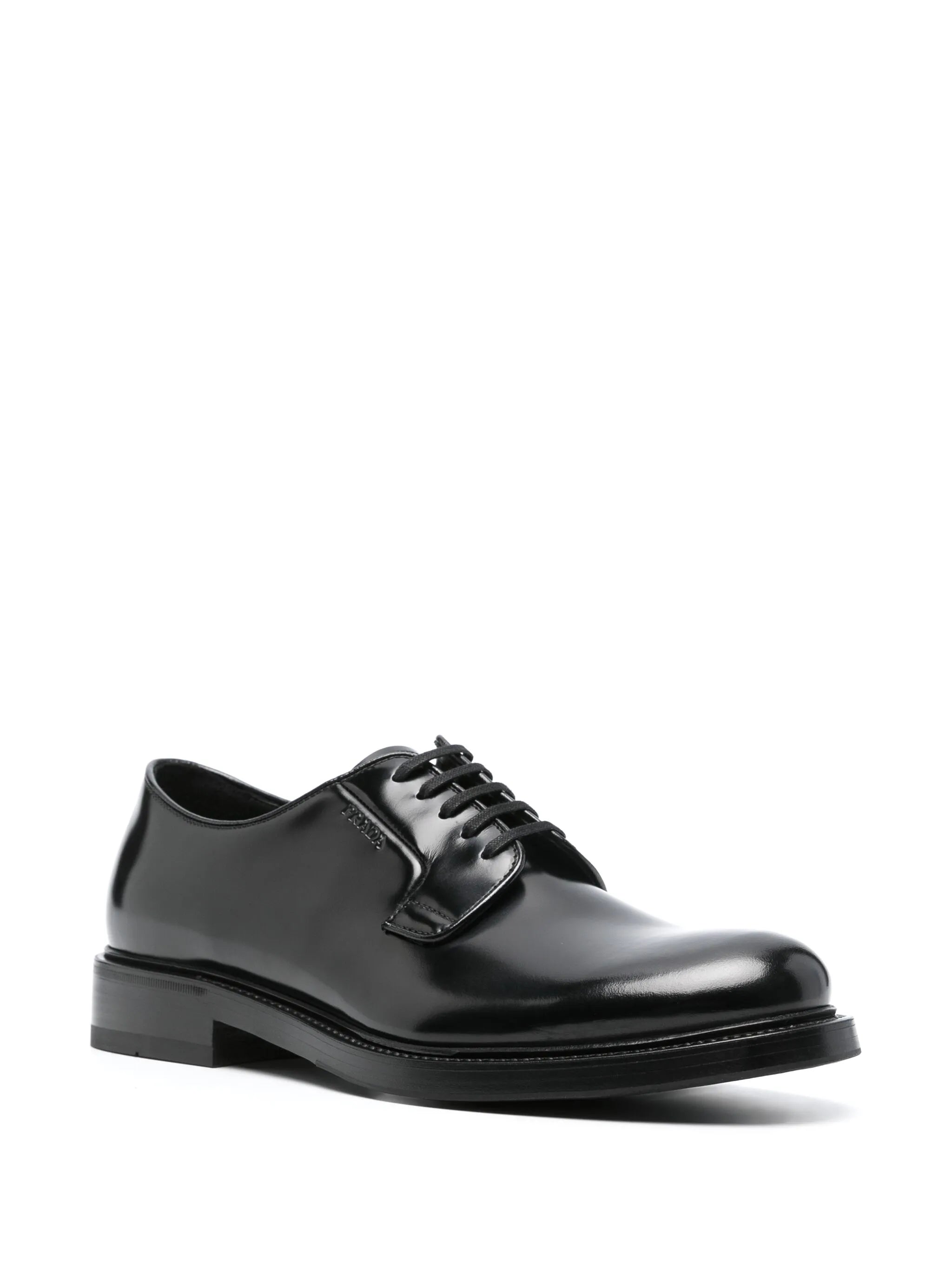 logo-debossed leather oxford shoes