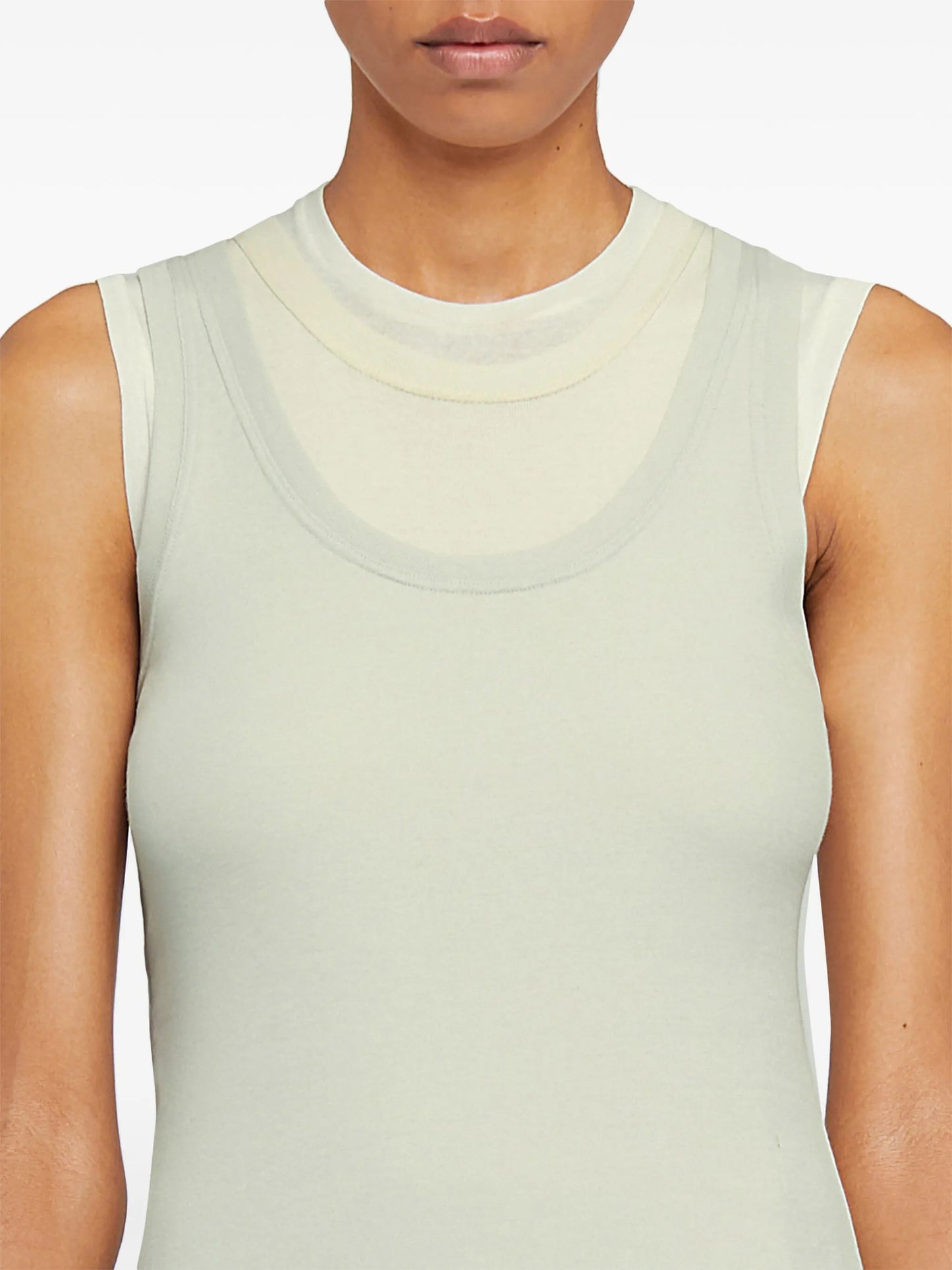 layered cotton tank top
