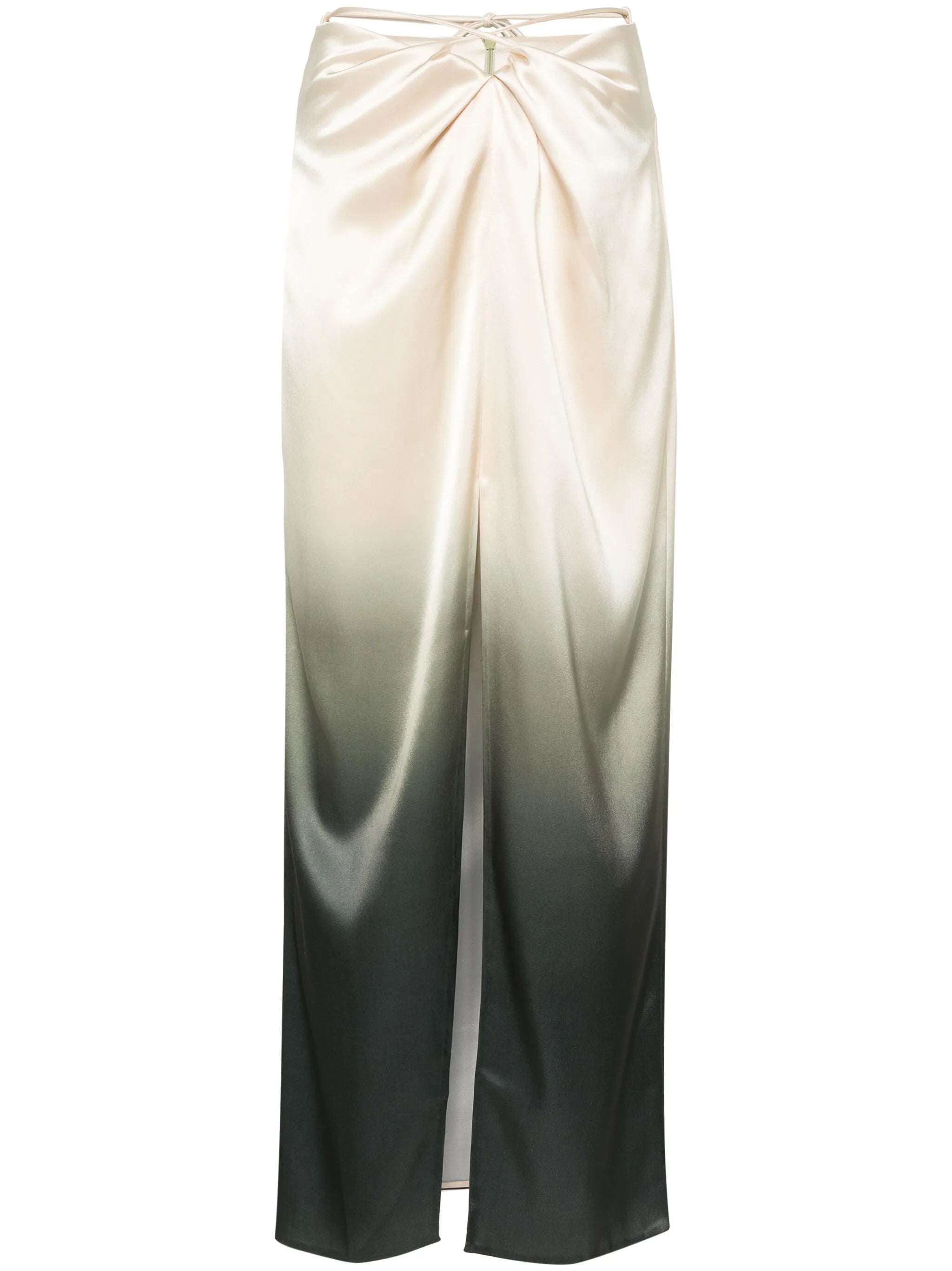 ombré satin maxi skirt