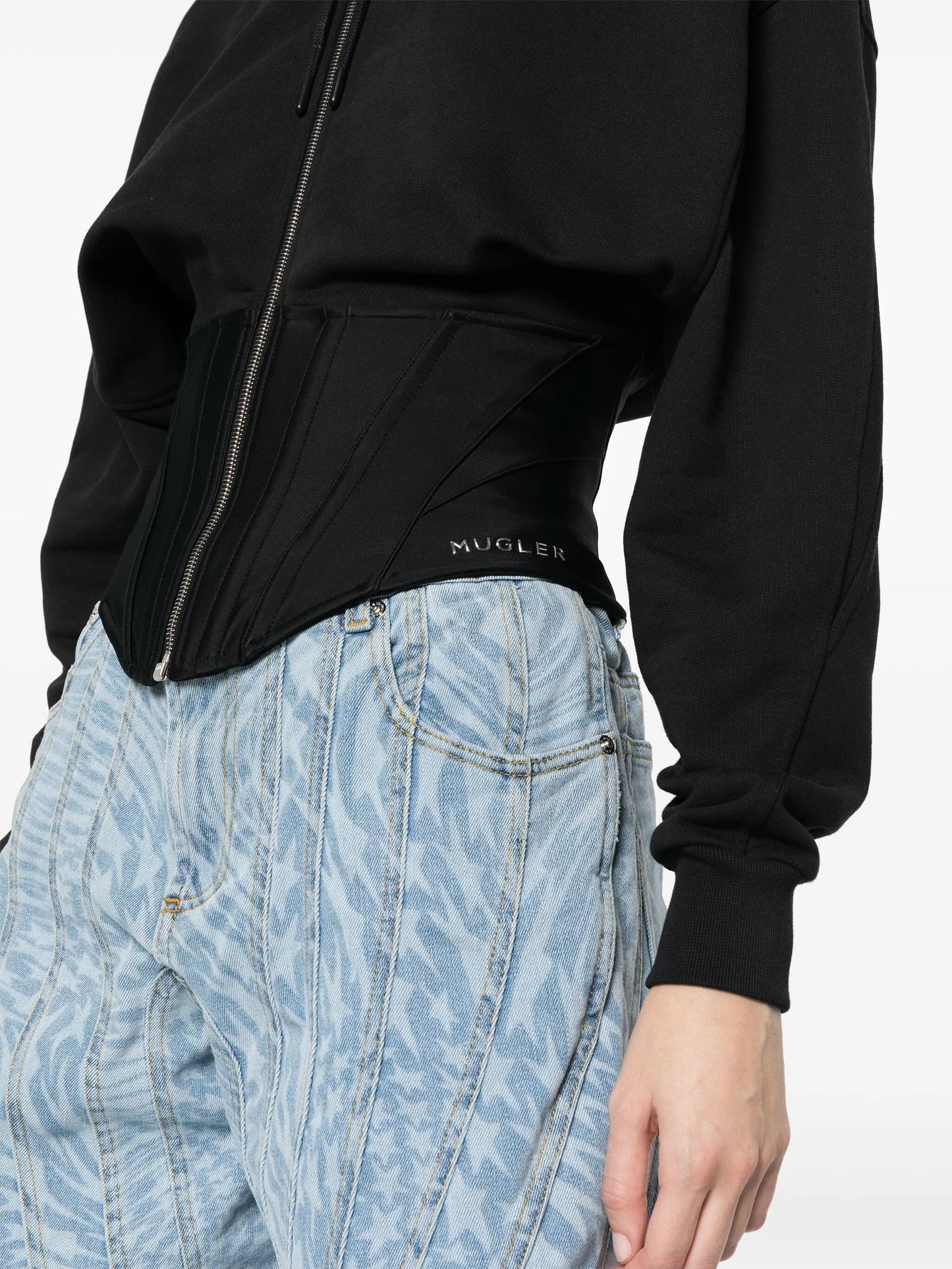 corset zipped hoodie