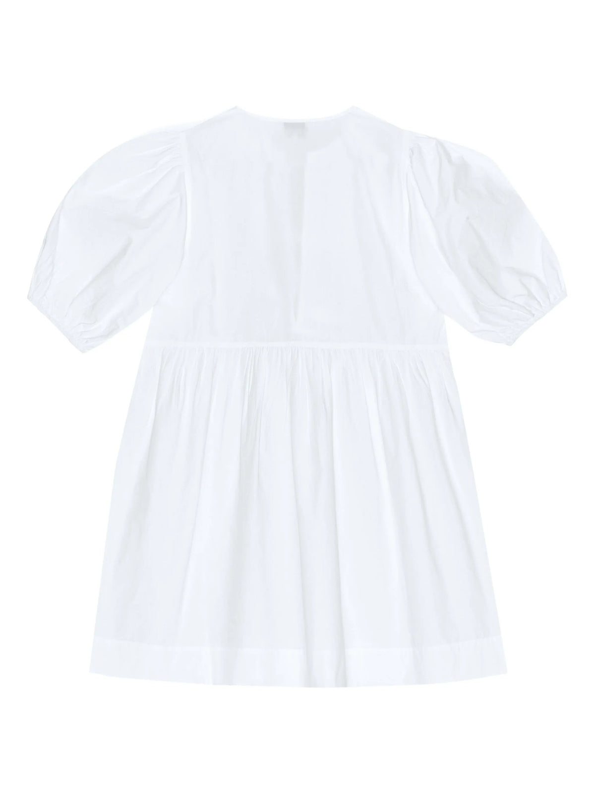 bow-detail puff-sleeve dress
