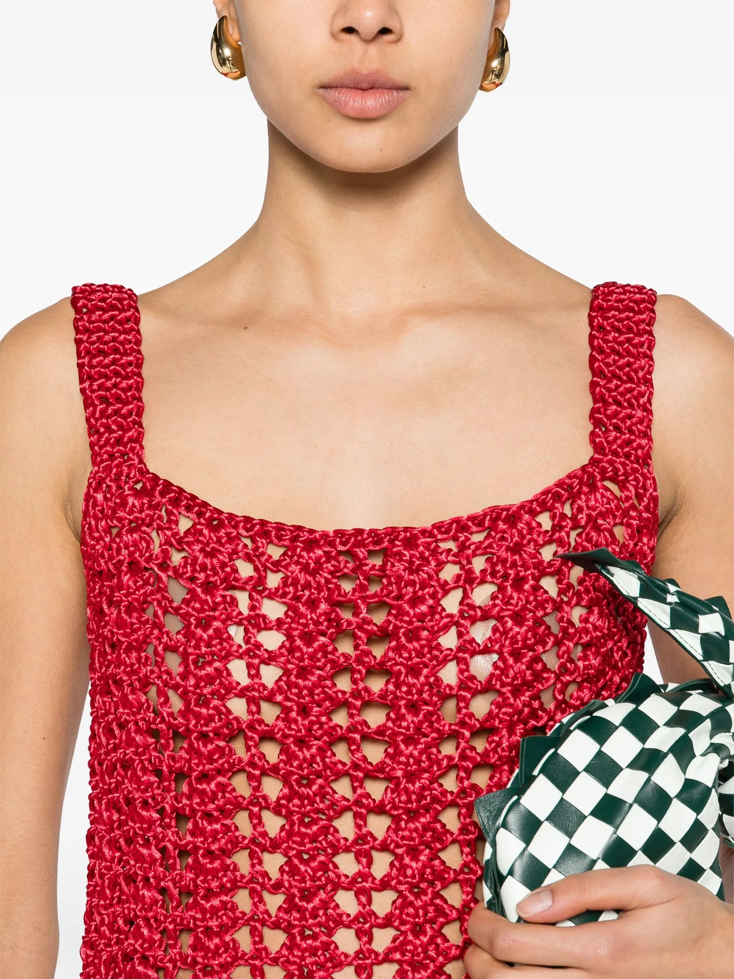 chunky-knit peplum minidress