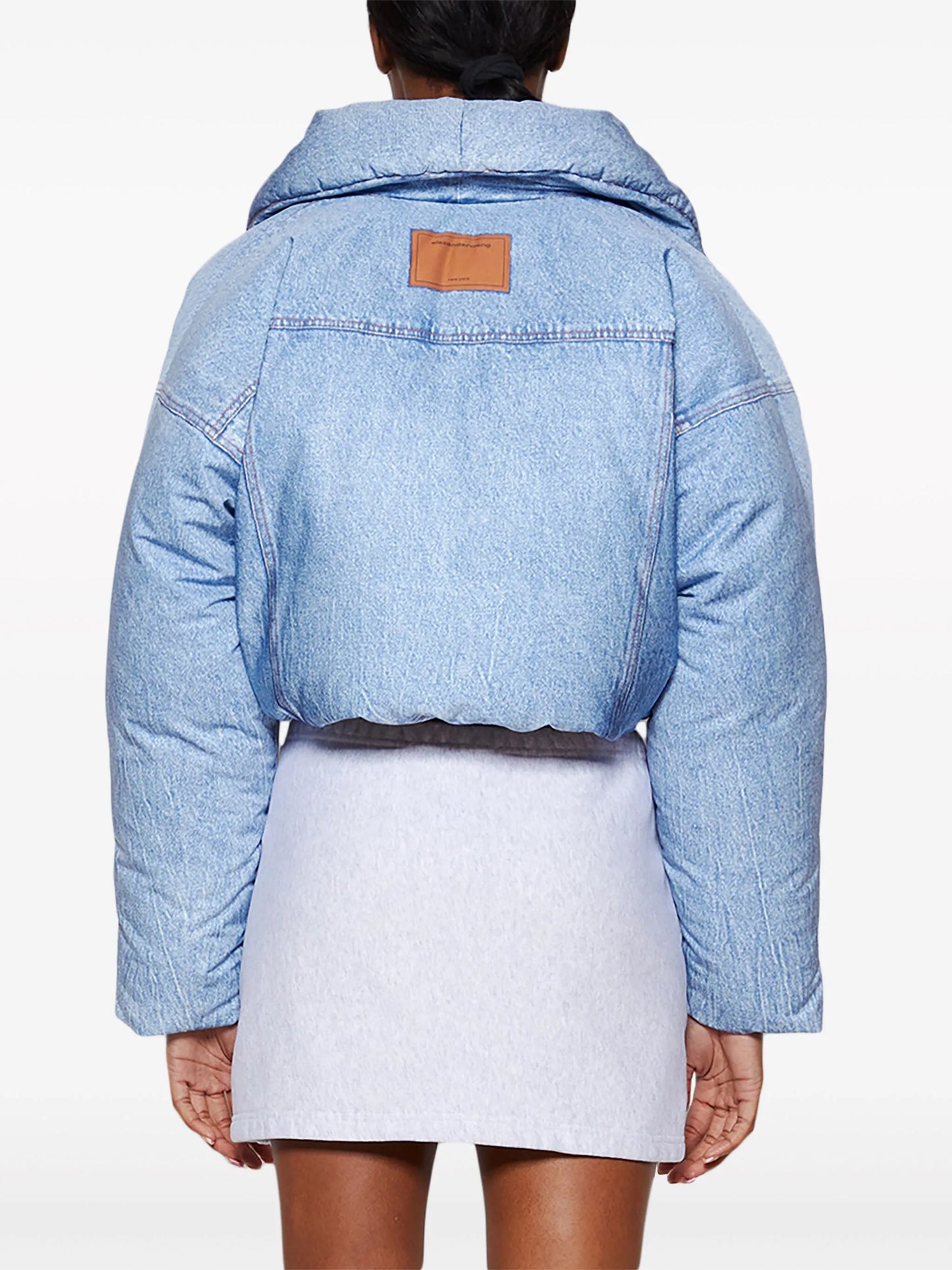 trompe l'oeil-print puffer jacket