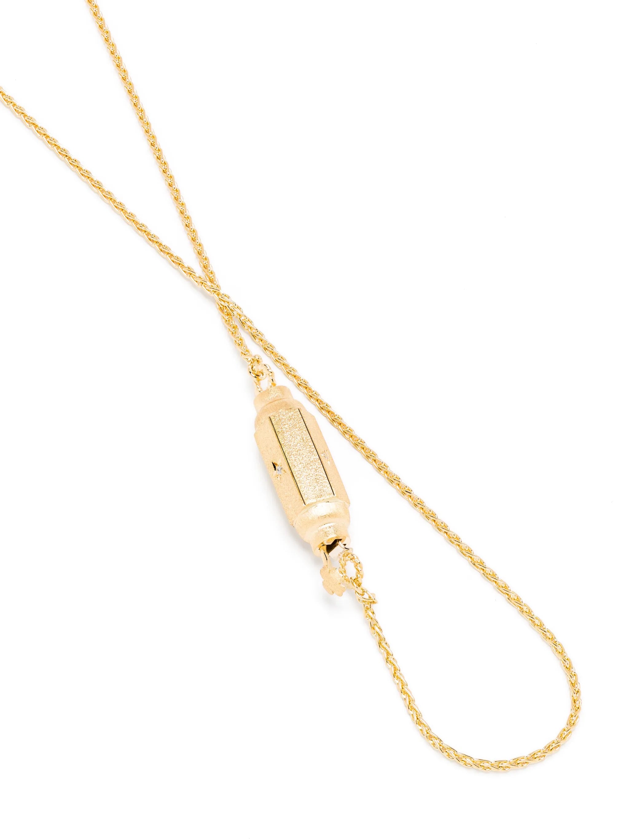 18kt yellow gold Micro Locket diamond necklace