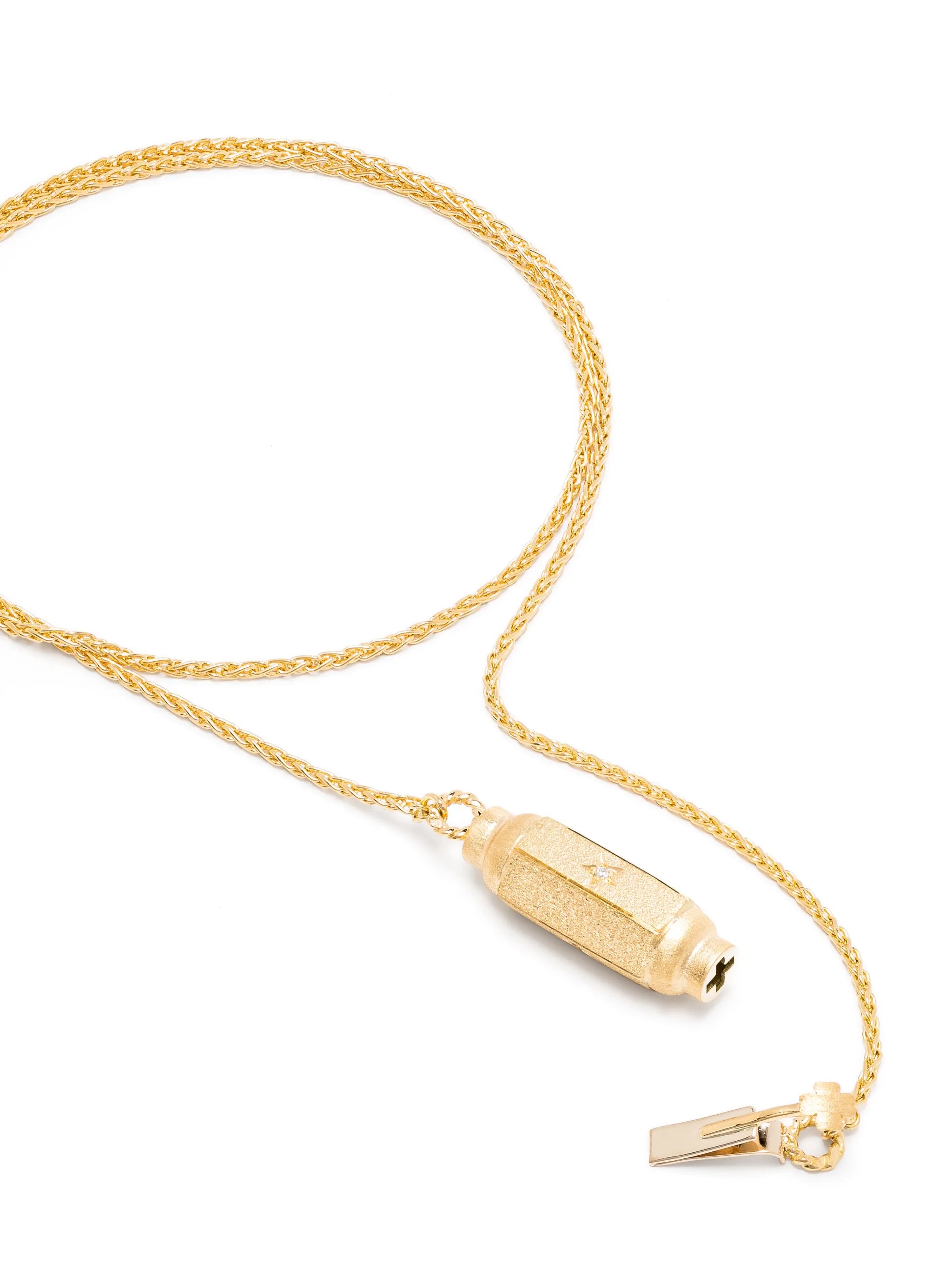 18kt yellow gold Micro Locket diamond necklace