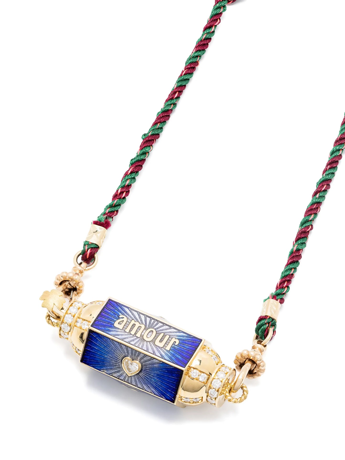 18kt yellow gold Amour Toujours Locket diamond necklace