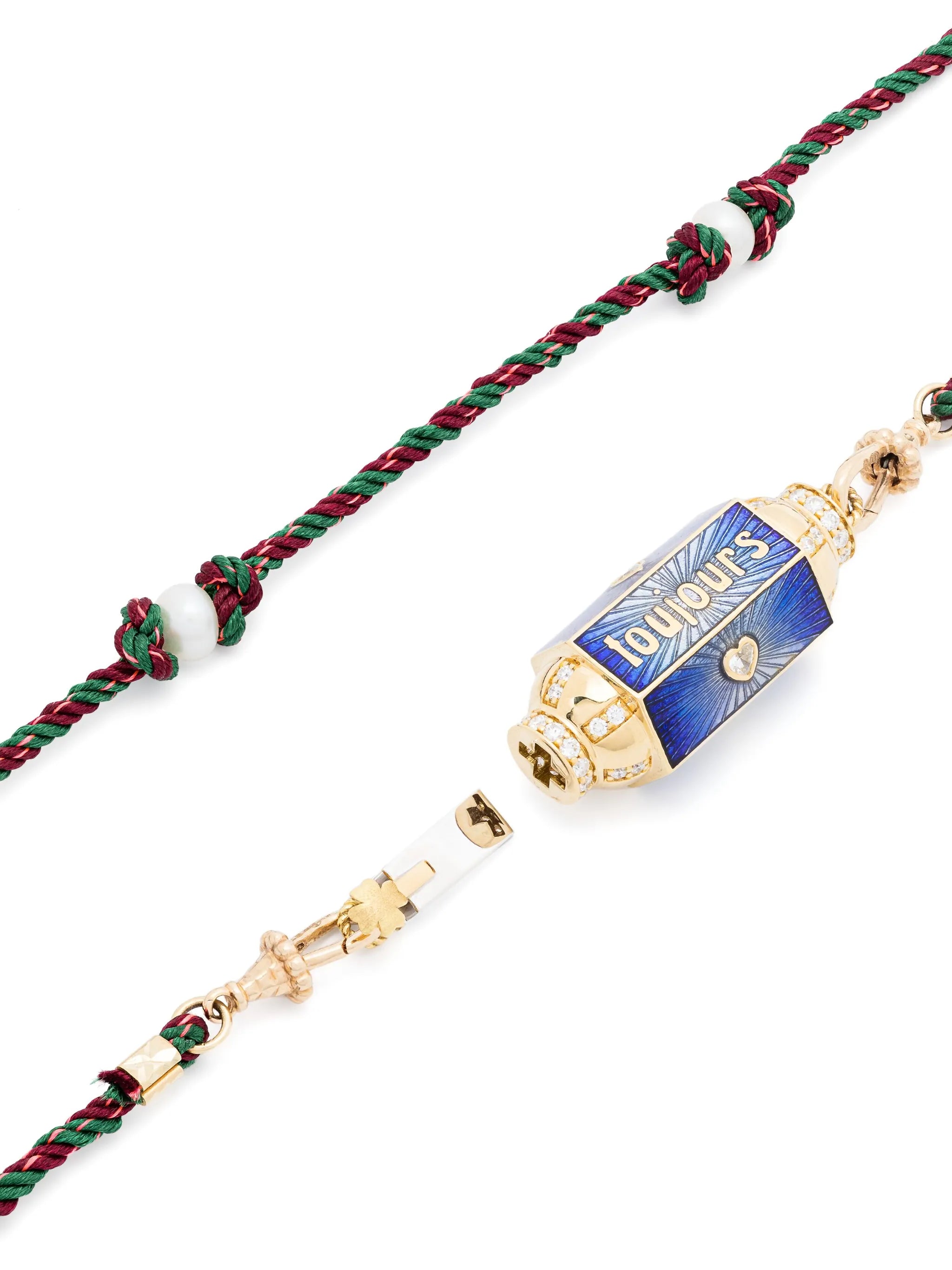 18kt yellow gold Amour Toujours Locket diamond necklace