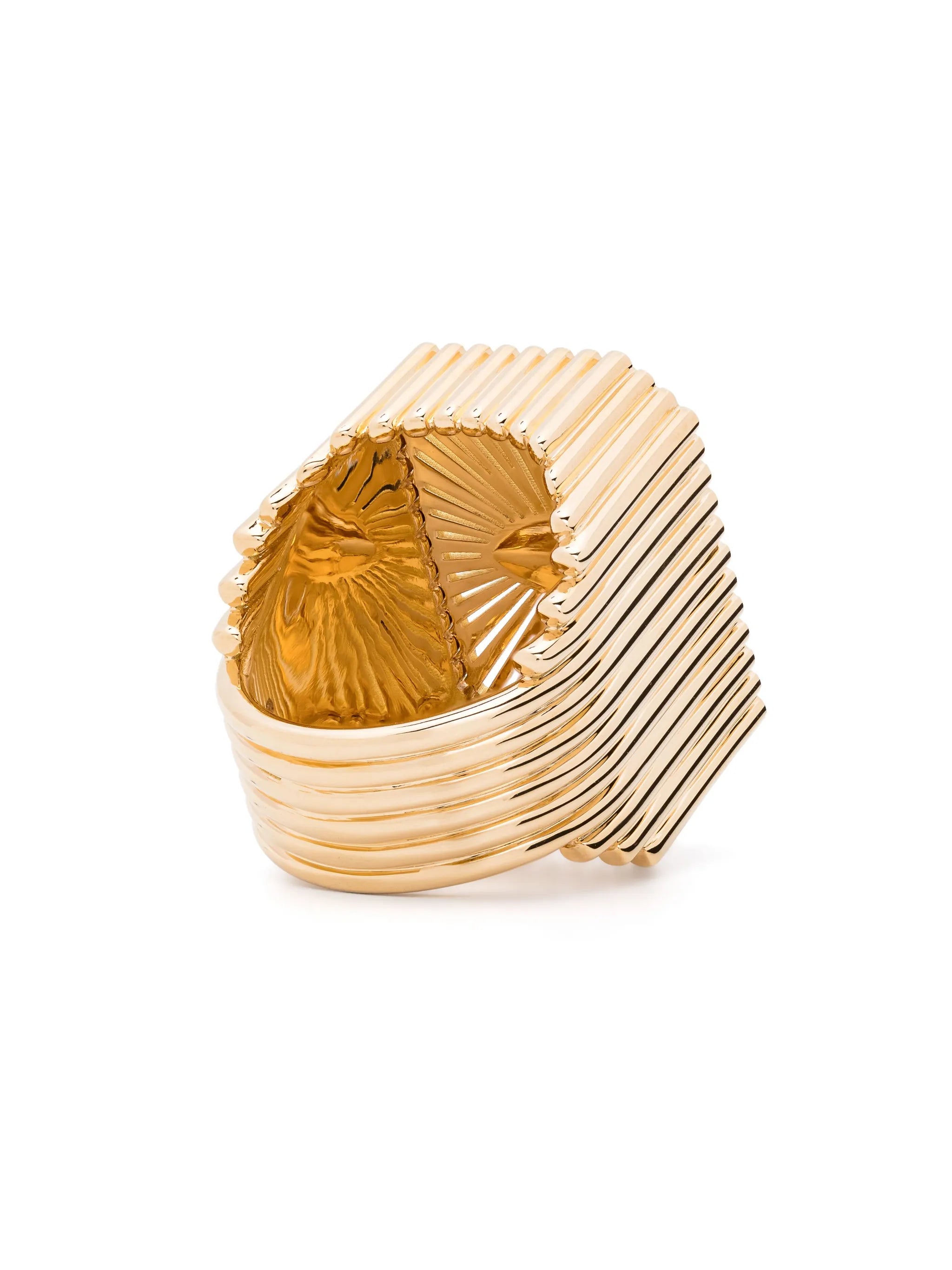 18kt yellow gold Eye Scap diamond signet ring