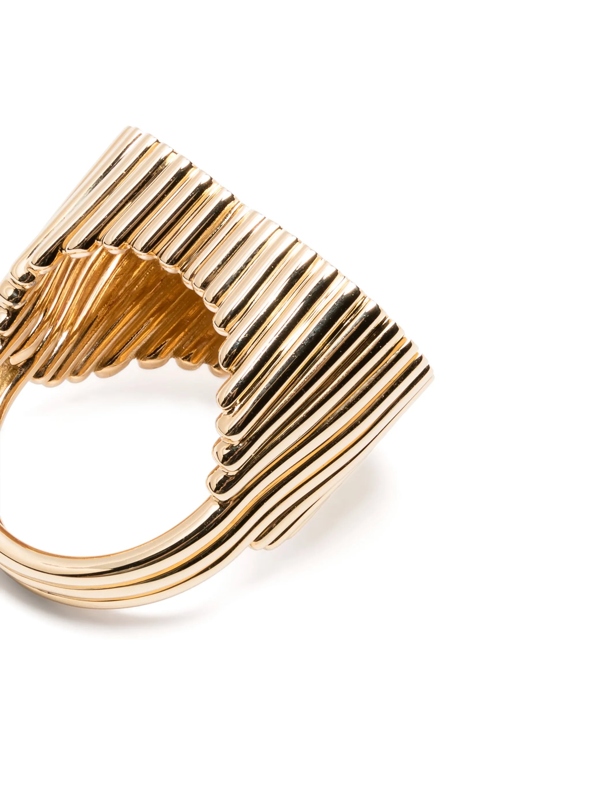 18kt yellow gold Love ruby and diamond ring