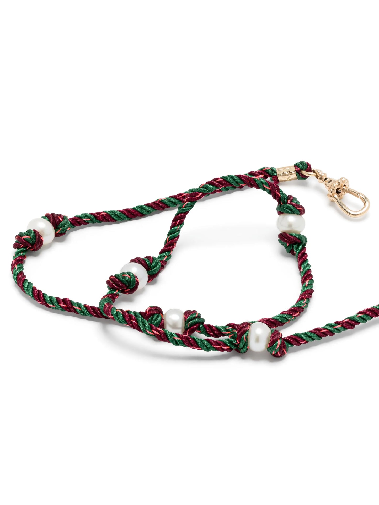 14kt yellow gold Mauli Silky braided necklace