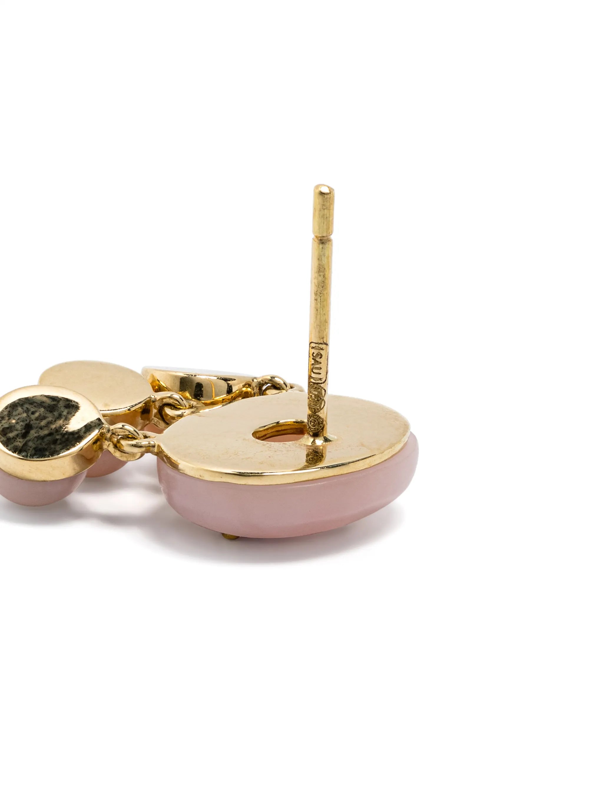 18kt yellow gold Boto-Cor-De-Rosa diamonds and tourmaline earrings