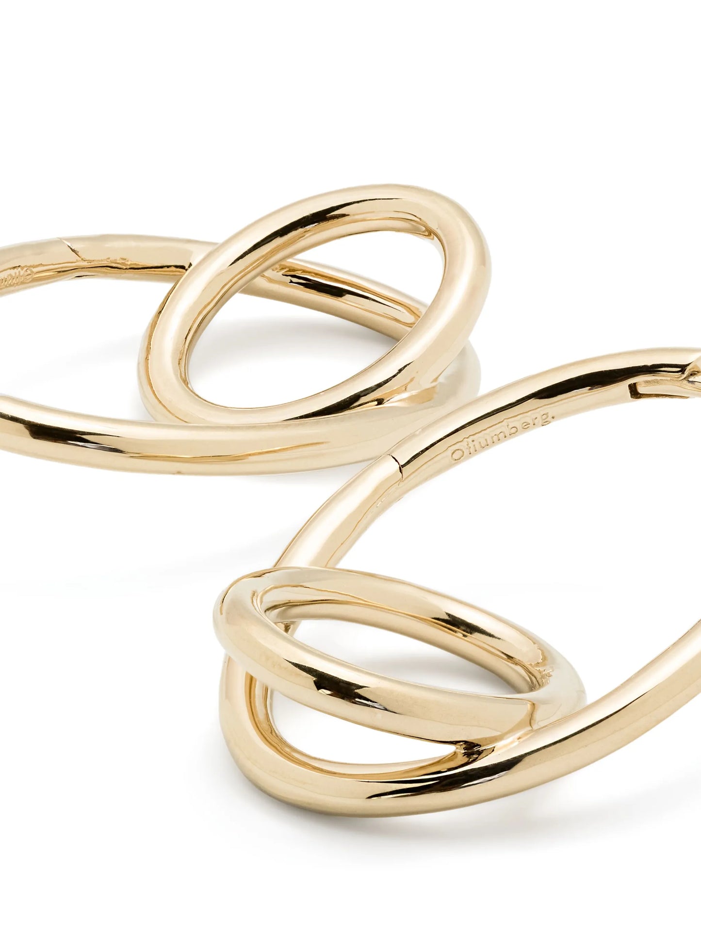 14CT gold vermeil spiralis hoop earrings