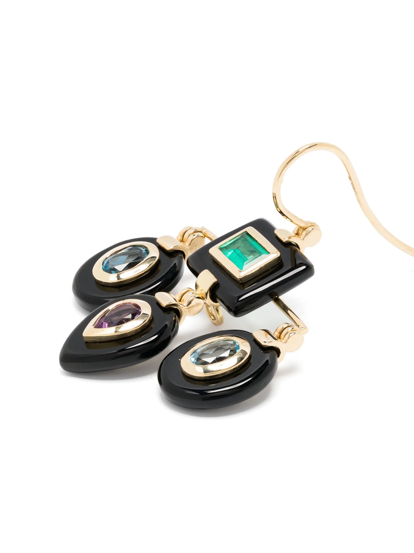 18kt yellow gold Seven Chakras earrings