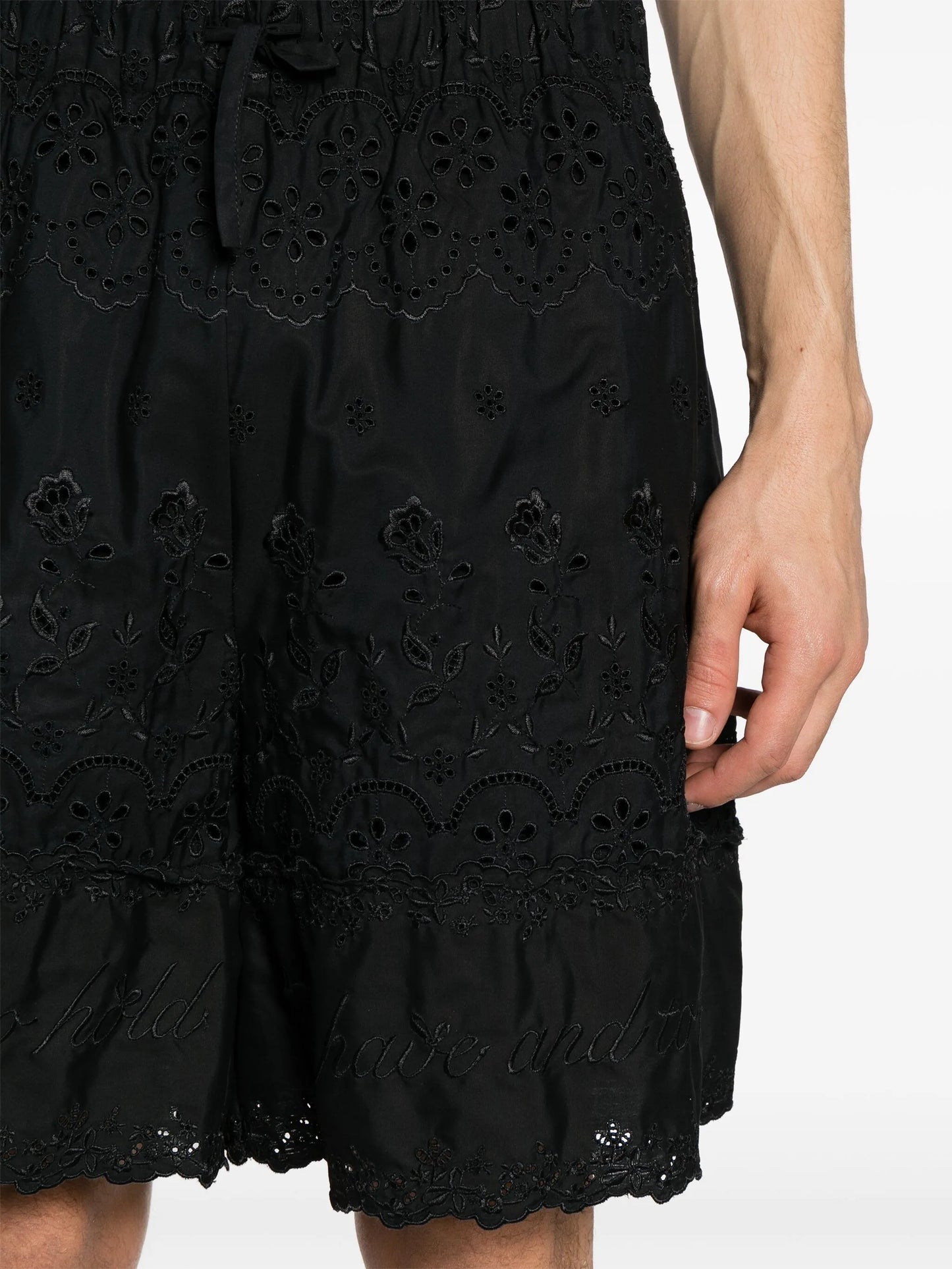 broderie-anglaise cotton shorts