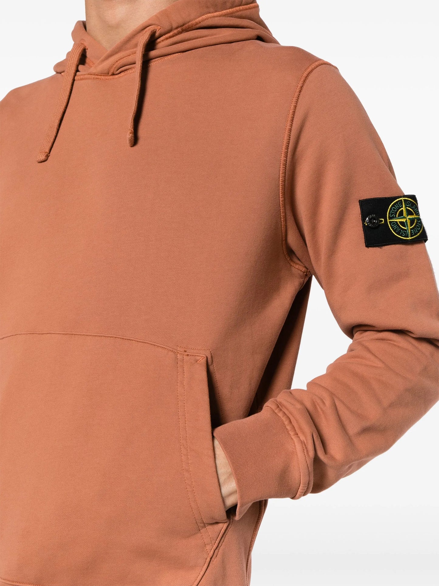 Compass-badge cotton hoodie