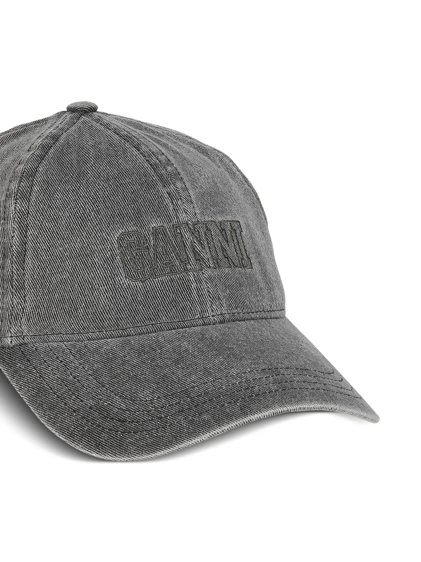 logo-embroidered denim cap