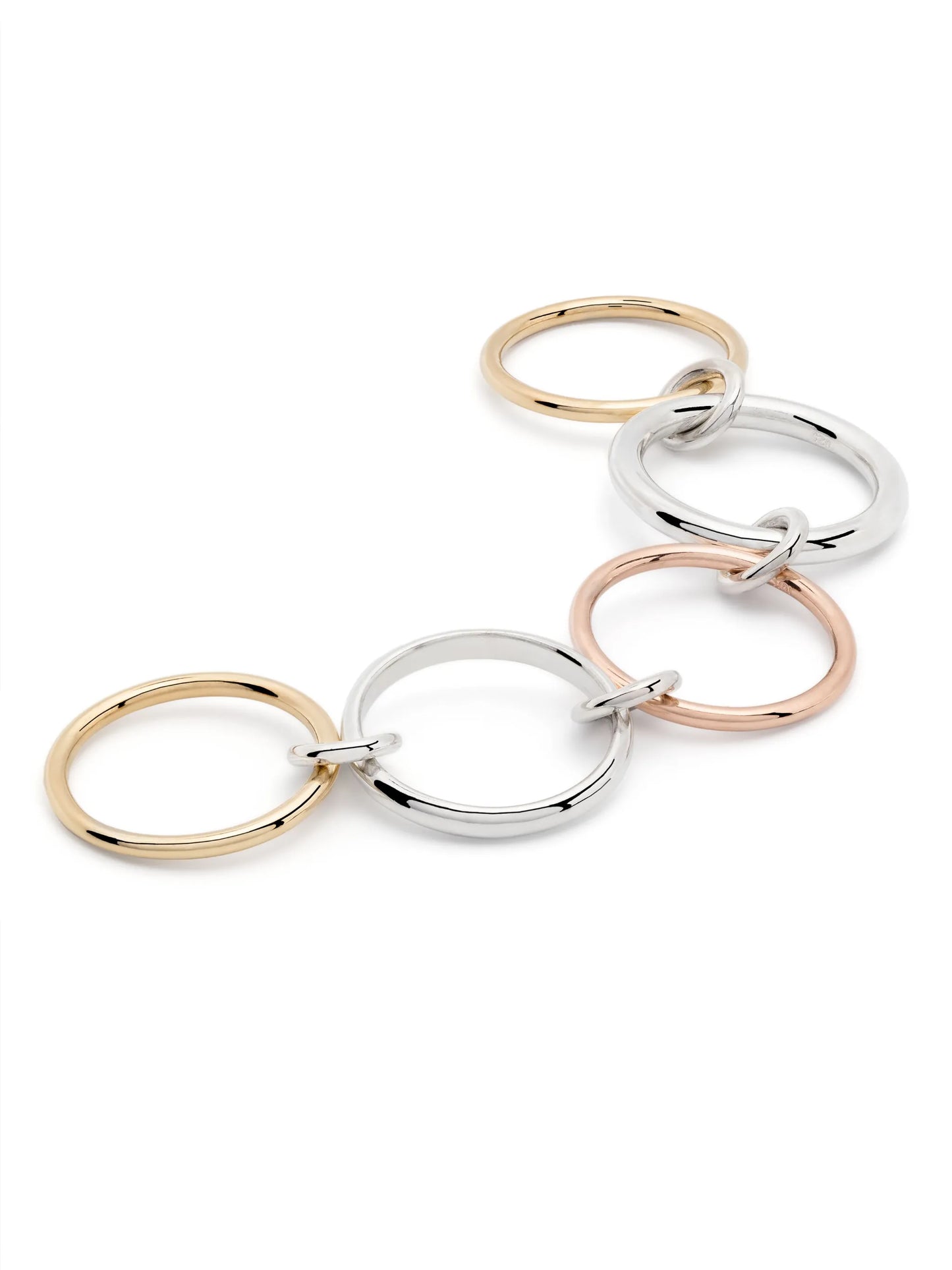 18kt yellow gold and sterling silver Mila MX ring