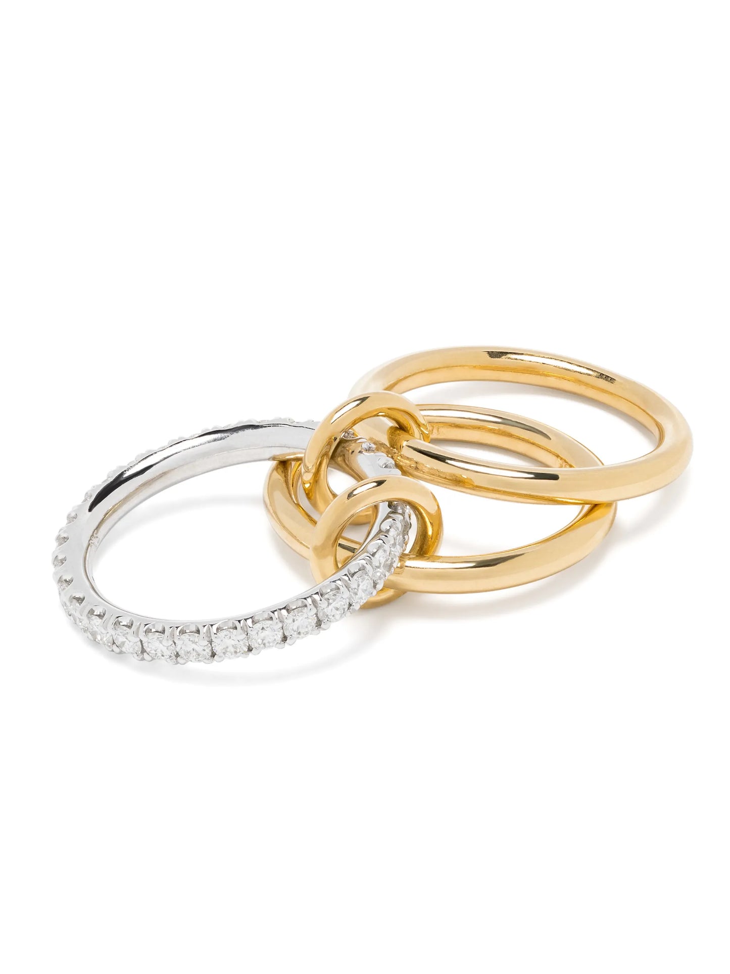 18kt gold Eros diamond linked ring