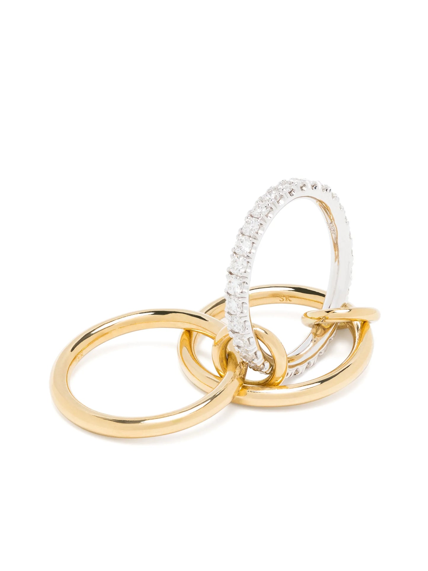 18kt gold Eros diamond linked ring