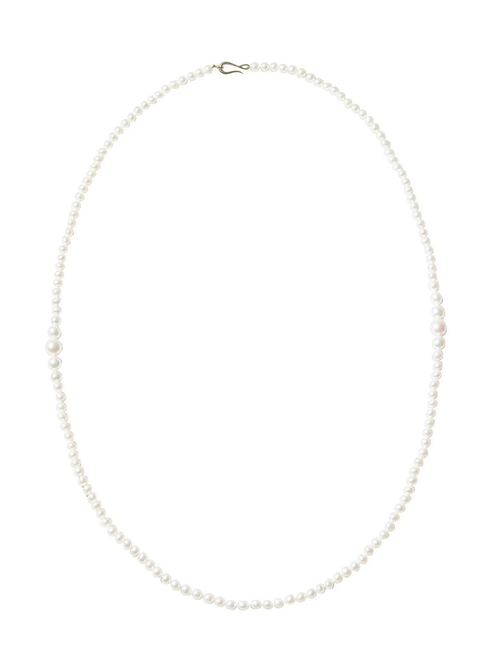 14kt yellow gold freshwater pearl necklace