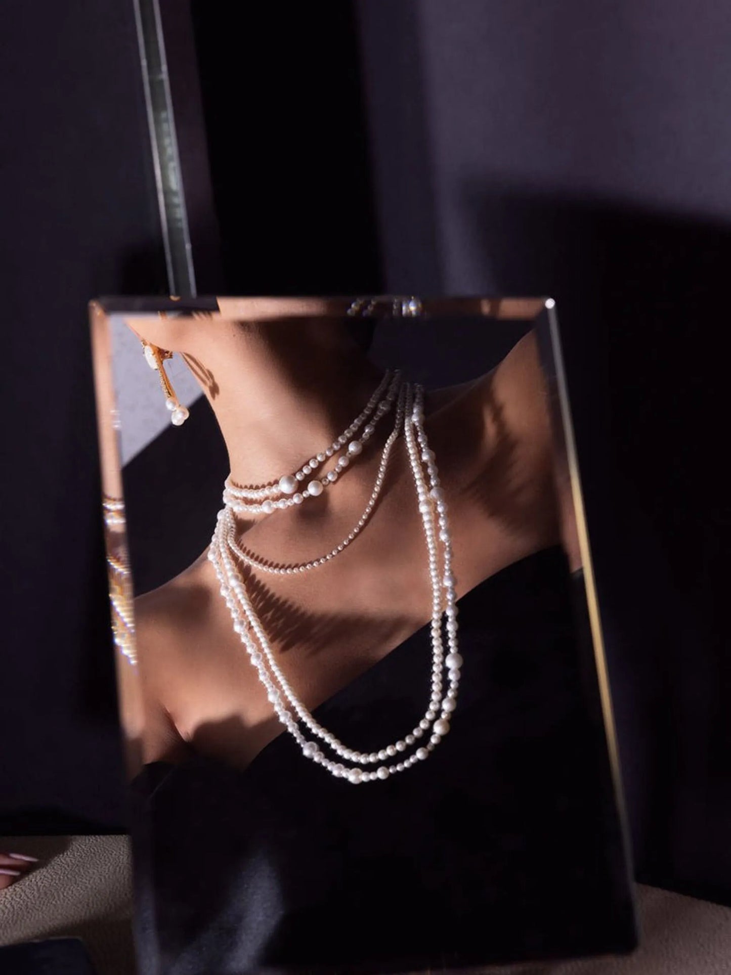 14kt yellow gold freshwater pearl necklace