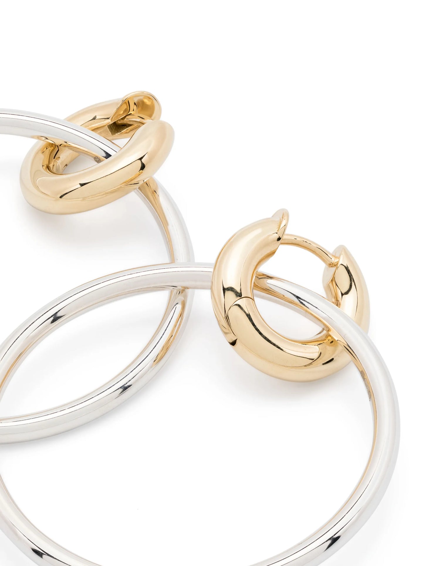 18kt yellow gold and sterling silver Casseus SG earrings