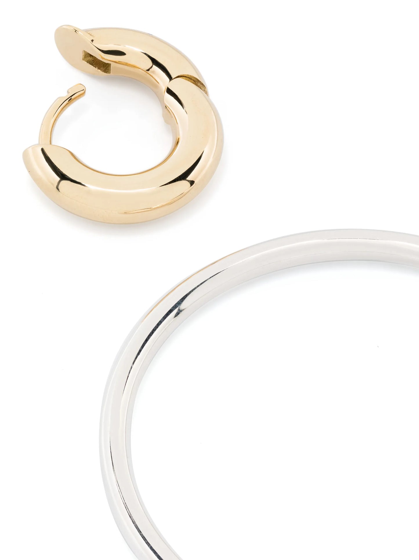 18kt yellow gold and sterling silver Casseus SG earrings
