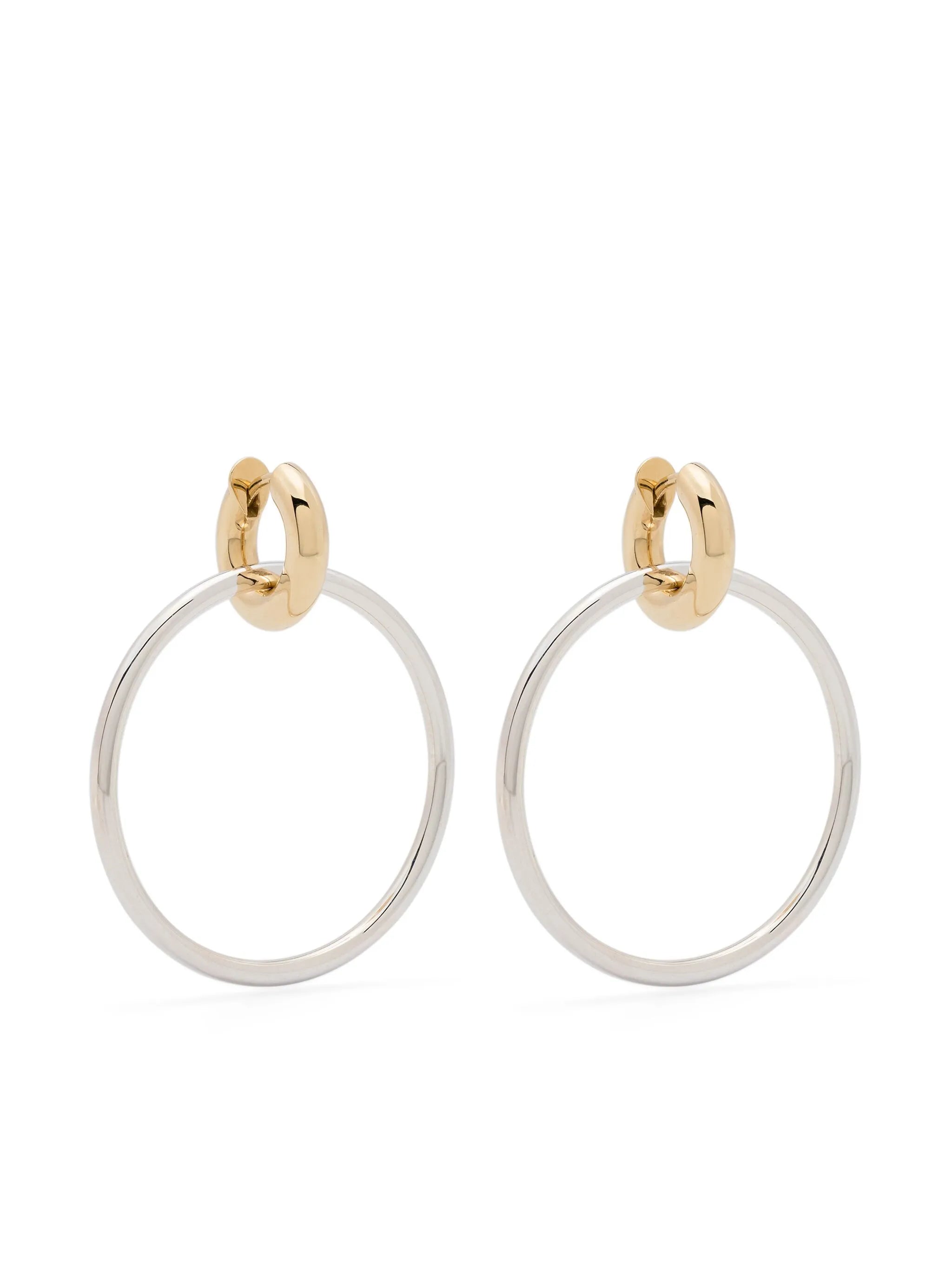 18kt yellow gold and sterling silver Casseus SG earrings