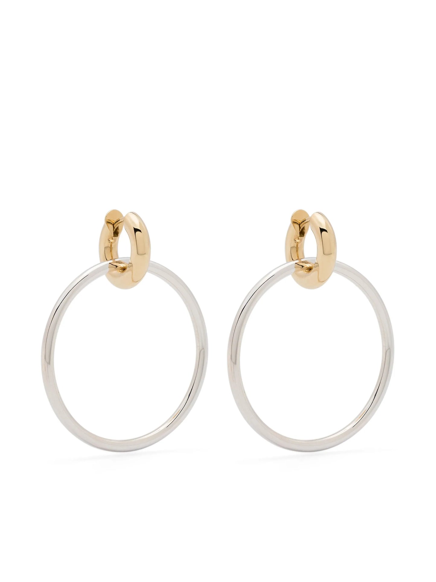 18kt yellow gold and sterling silver Casseus SG earrings
