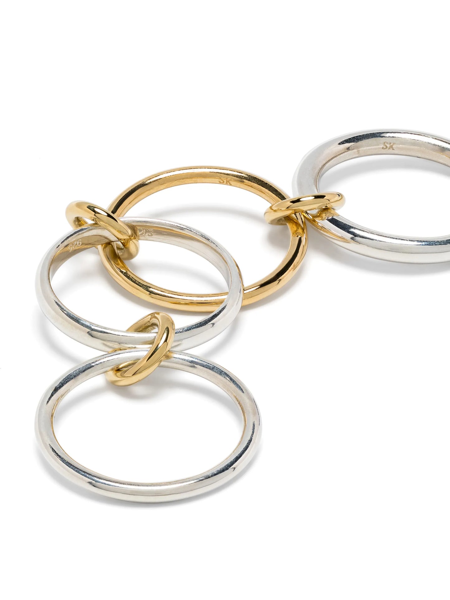 18kt yellow gold and sterling silver Hyacinth rings