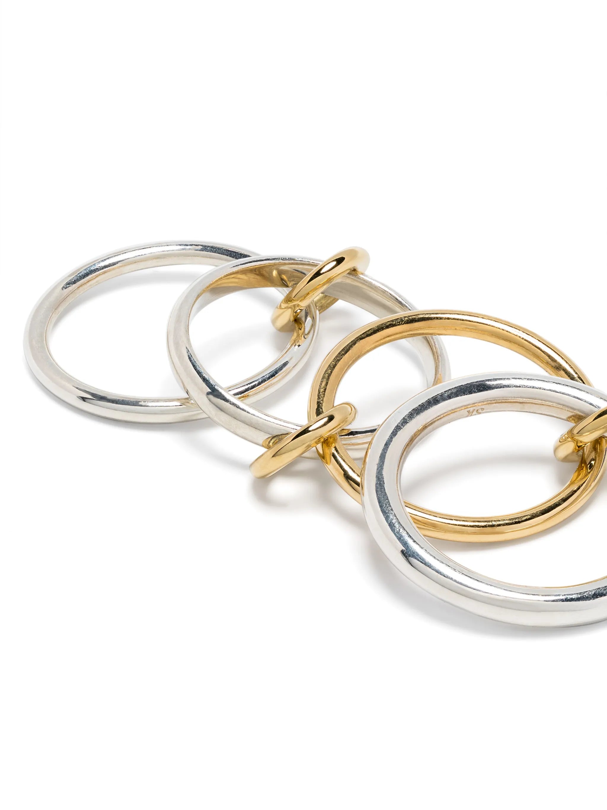 18kt yellow gold and sterling silver Hyacinth rings