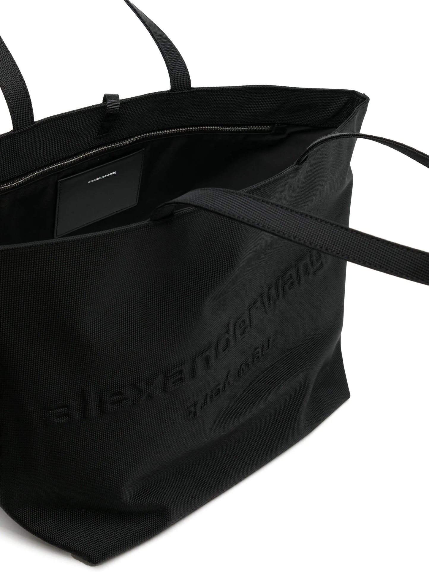 Punch logo-embossed tote bag