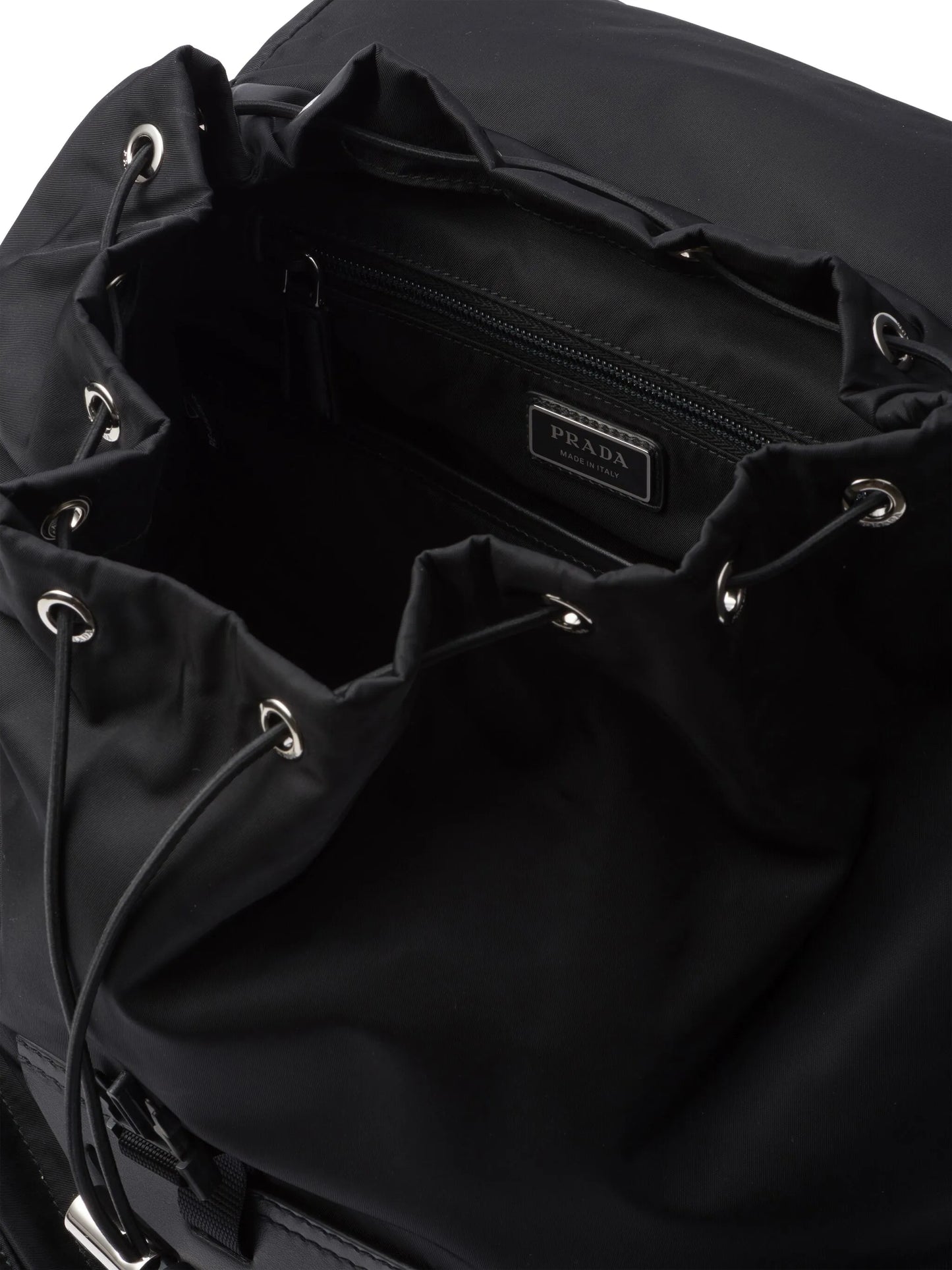 Re-Nylon leather-trimmed backpack