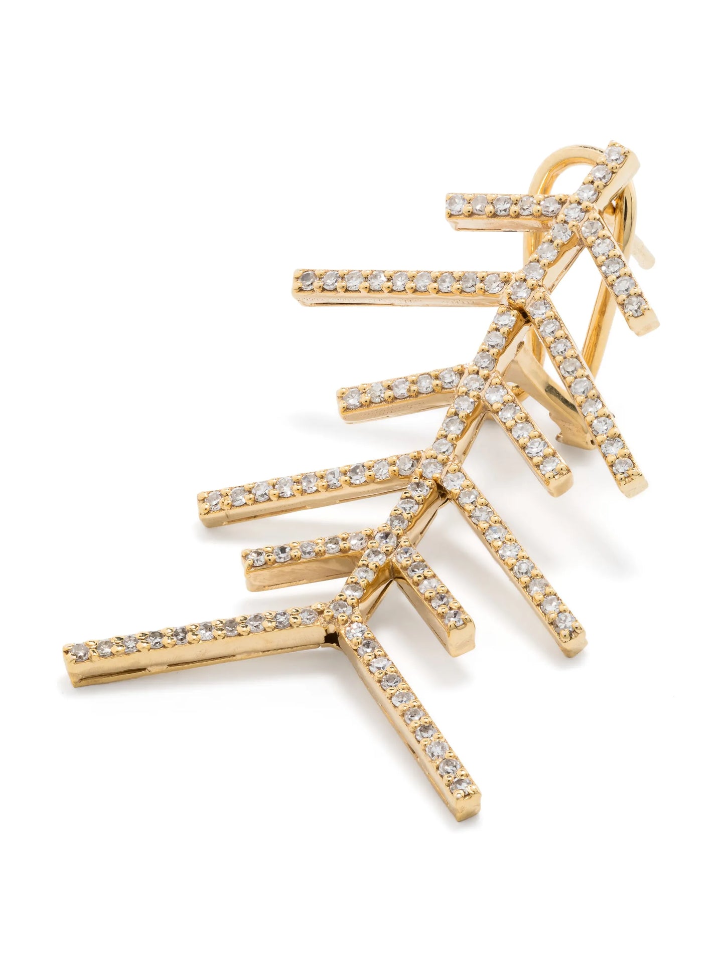 14kt yellow gold Wishbone single earring