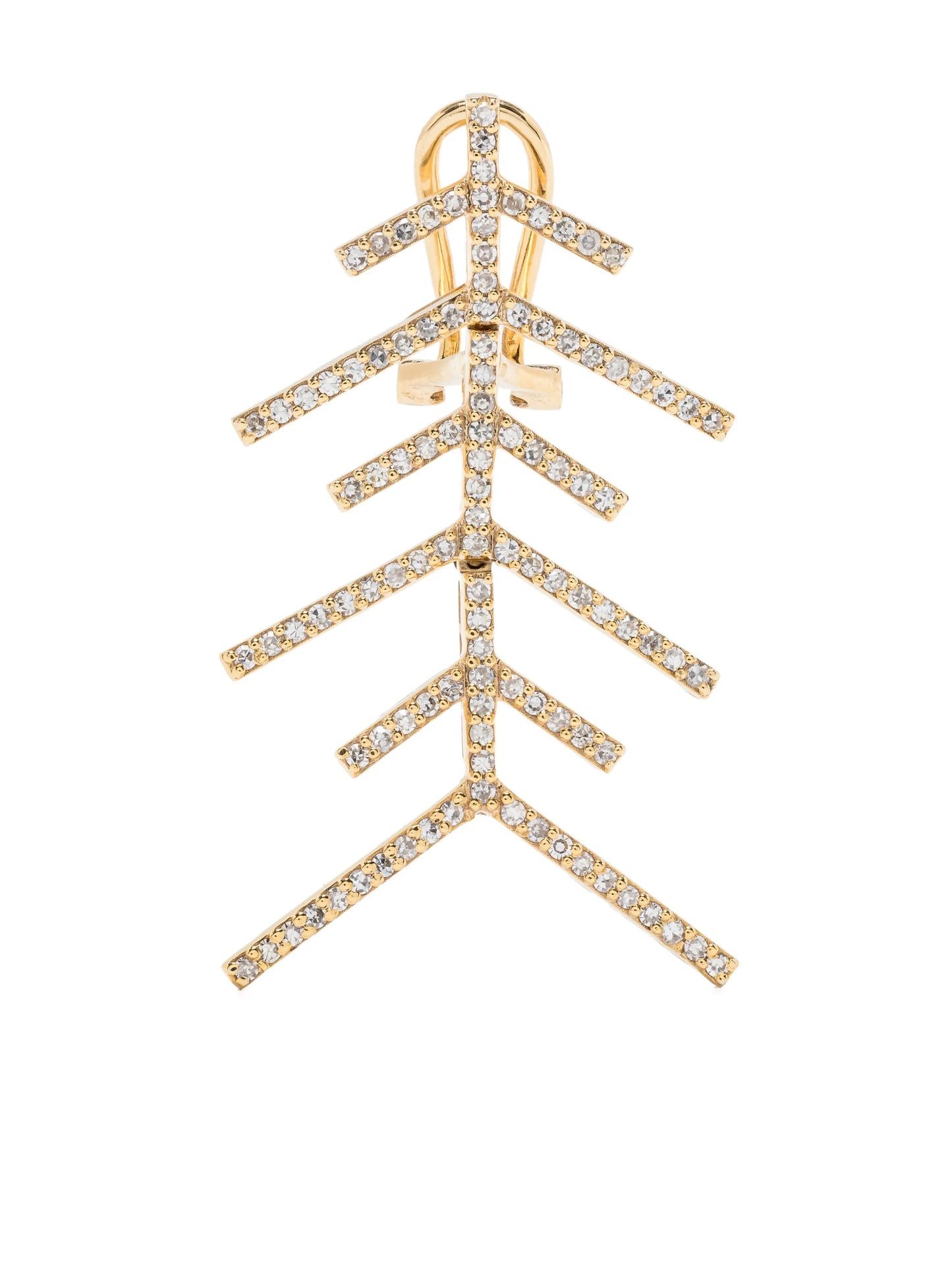 14kt yellow gold Wishbone single earring