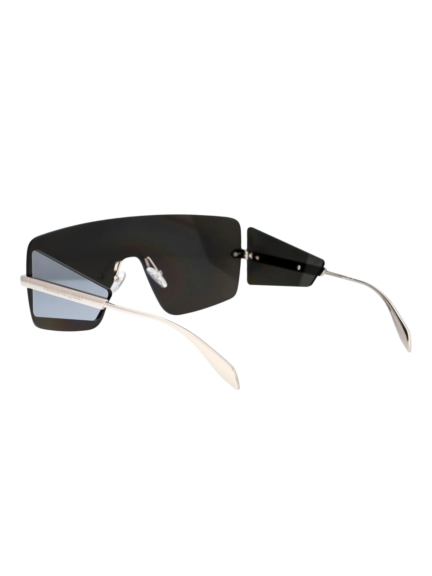 mirrored shield-frame sunglasses
