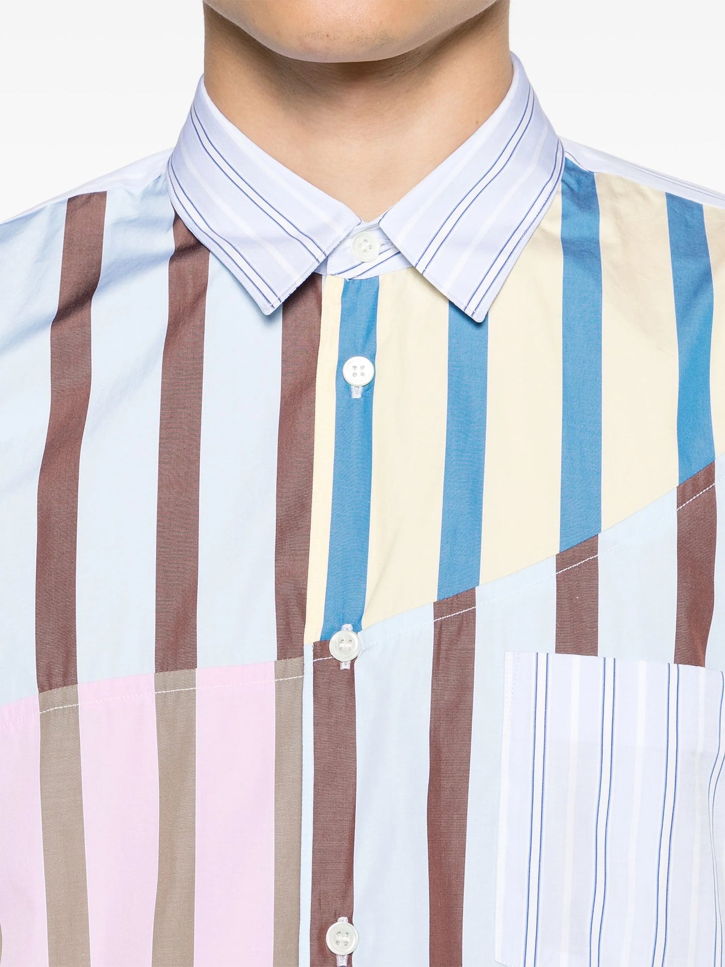 patchwork striped shirt