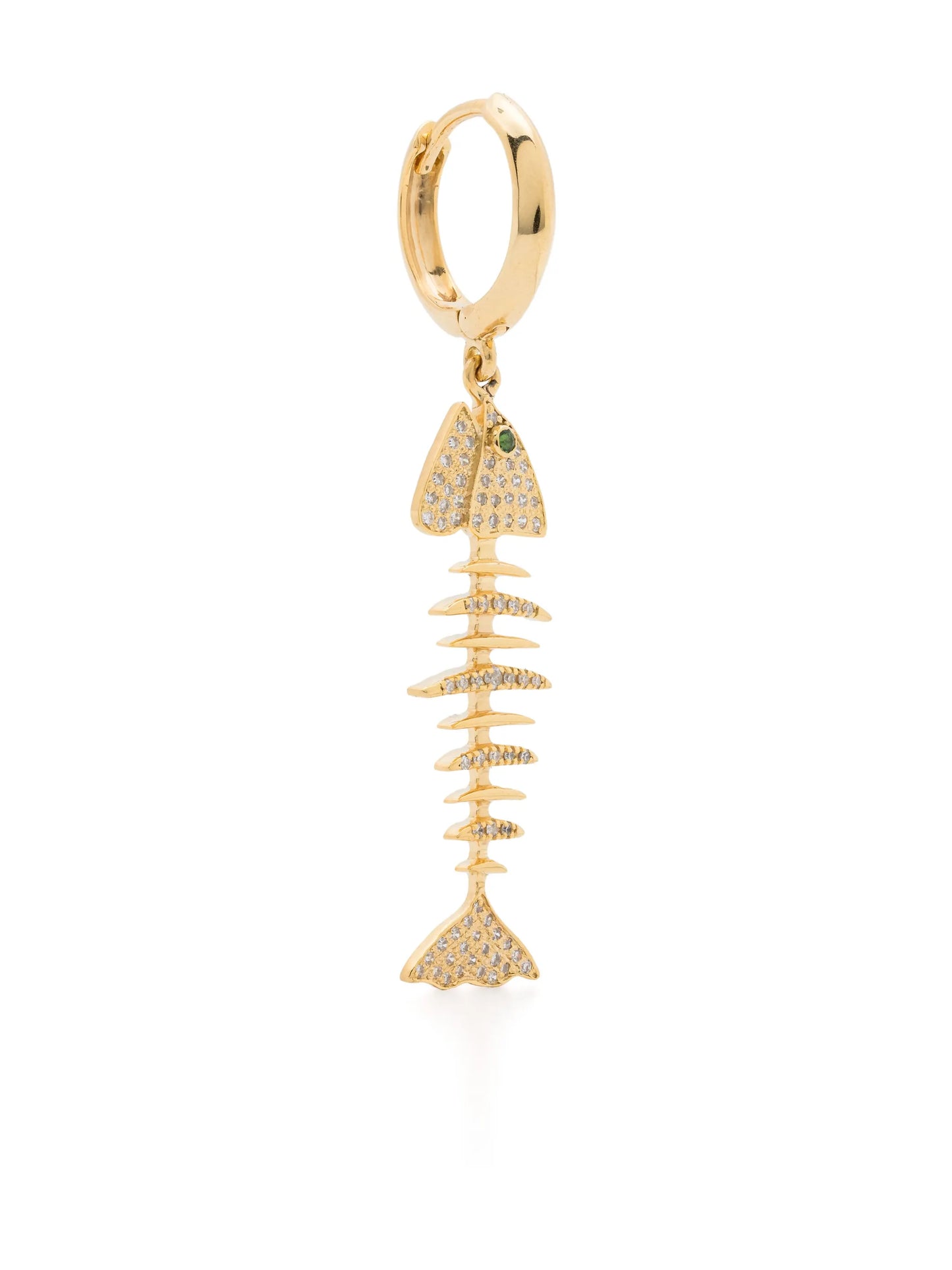 18kt yellow gold Wishbone single earring