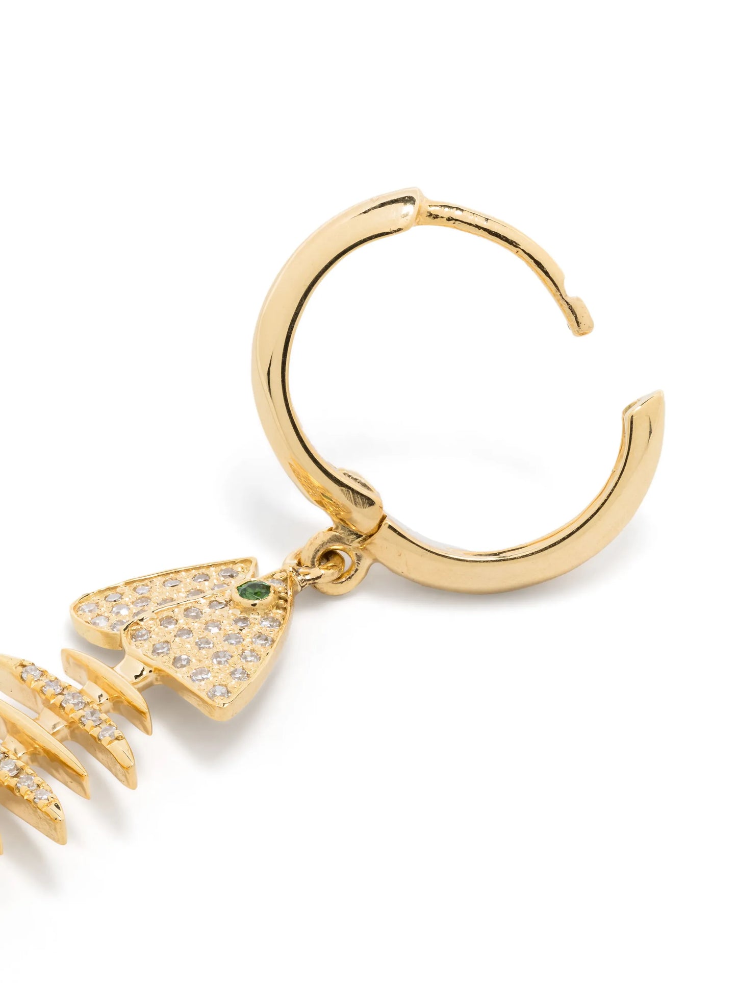 18kt yellow gold Wishbone single earring