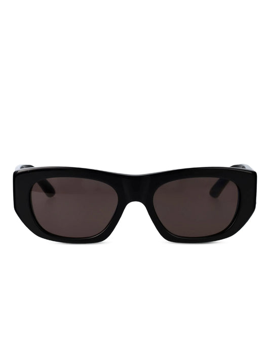 logo-print geometric-frame sunglasses