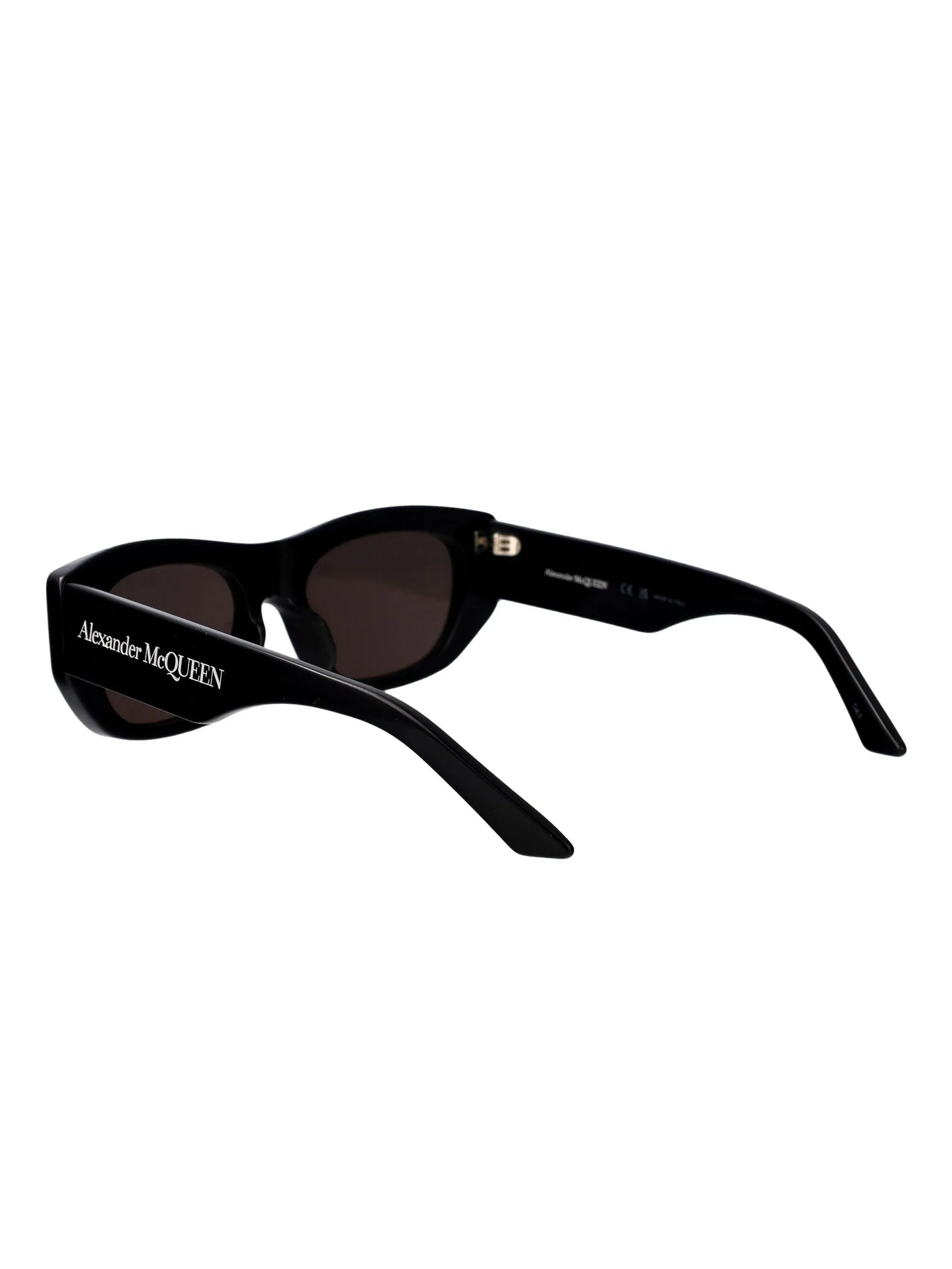 logo-print geometric-frame sunglasses