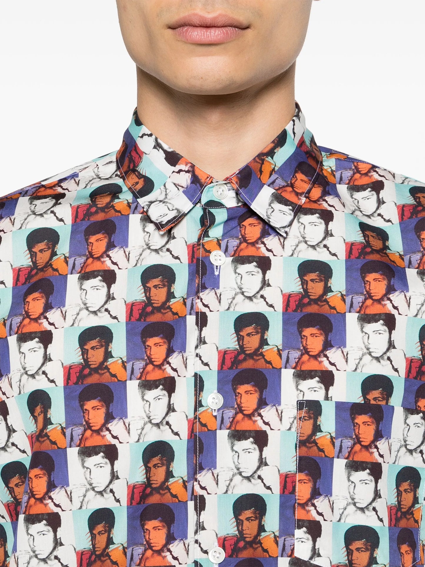 portrait-print shirt
