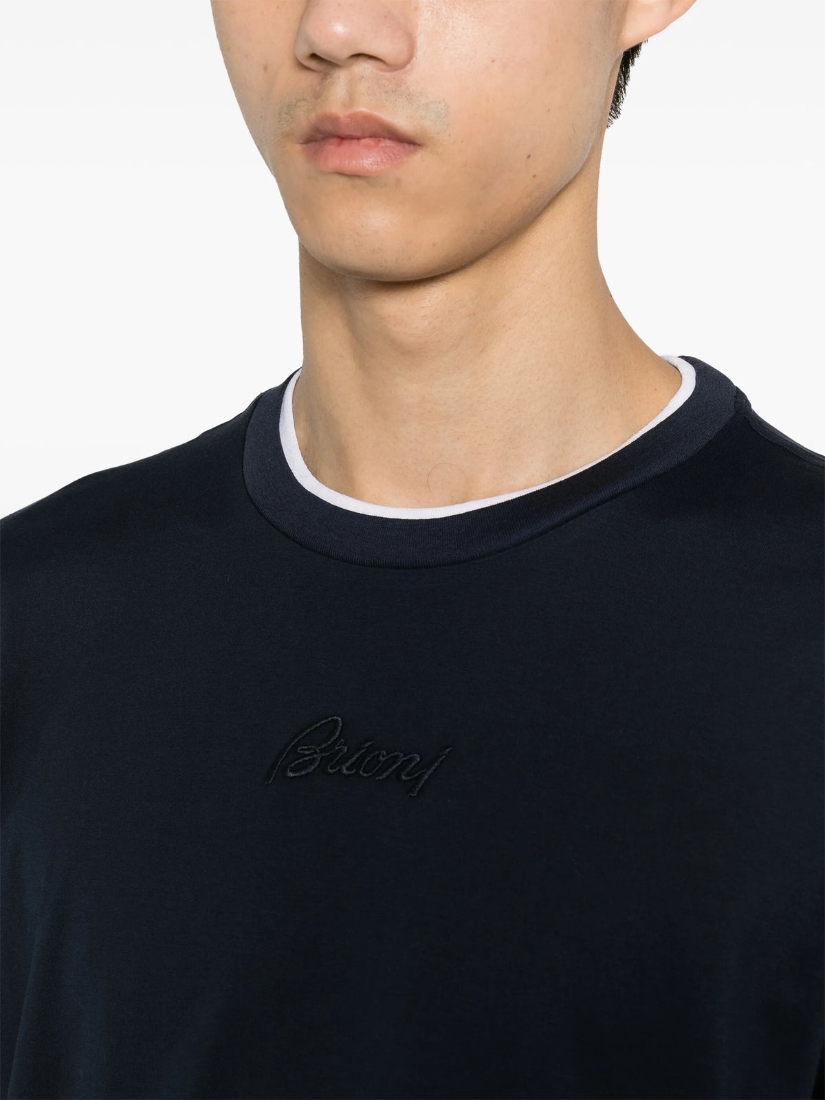 logo-embroidered cotton T-shirt