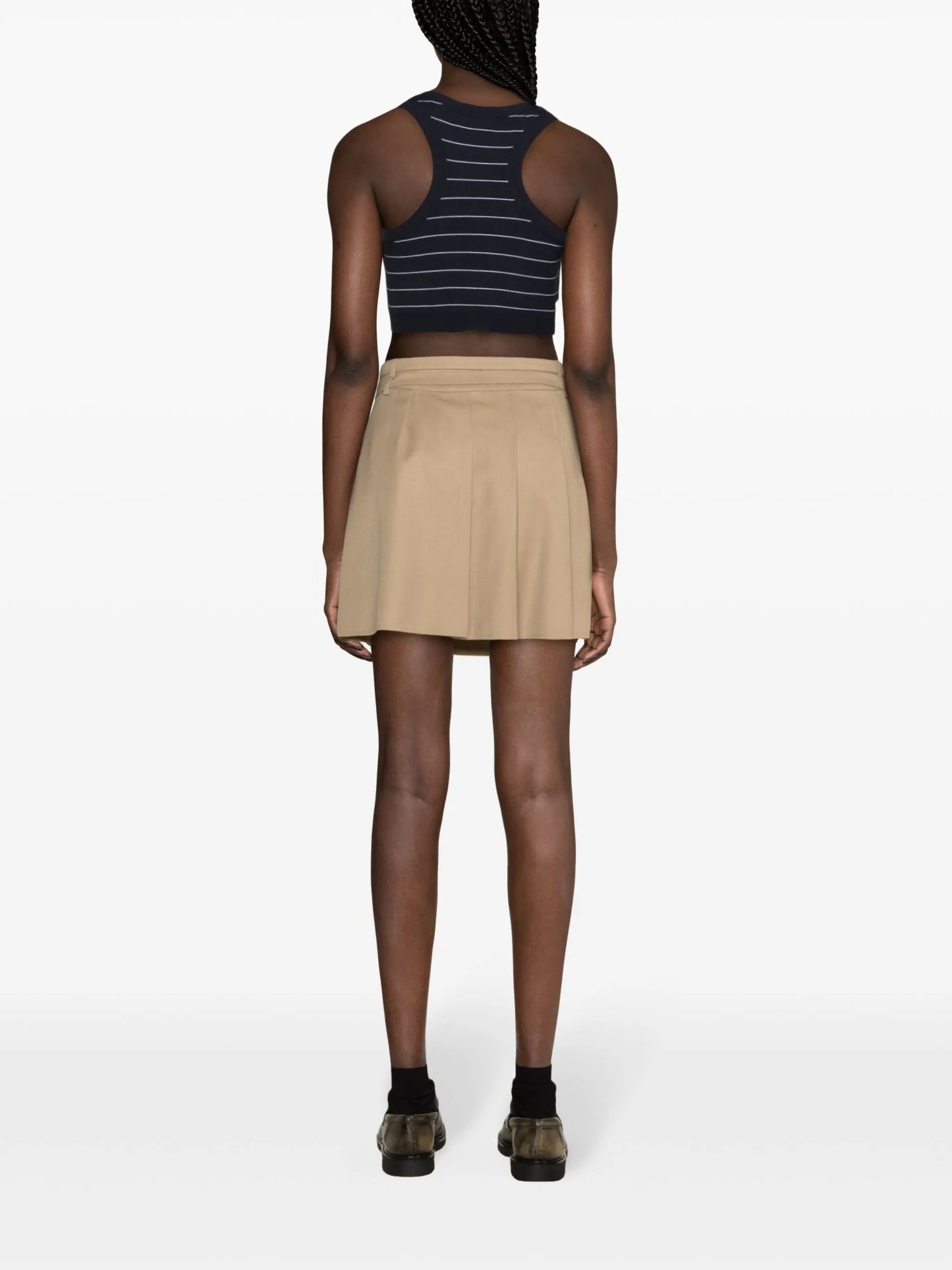 striped cropped tank top