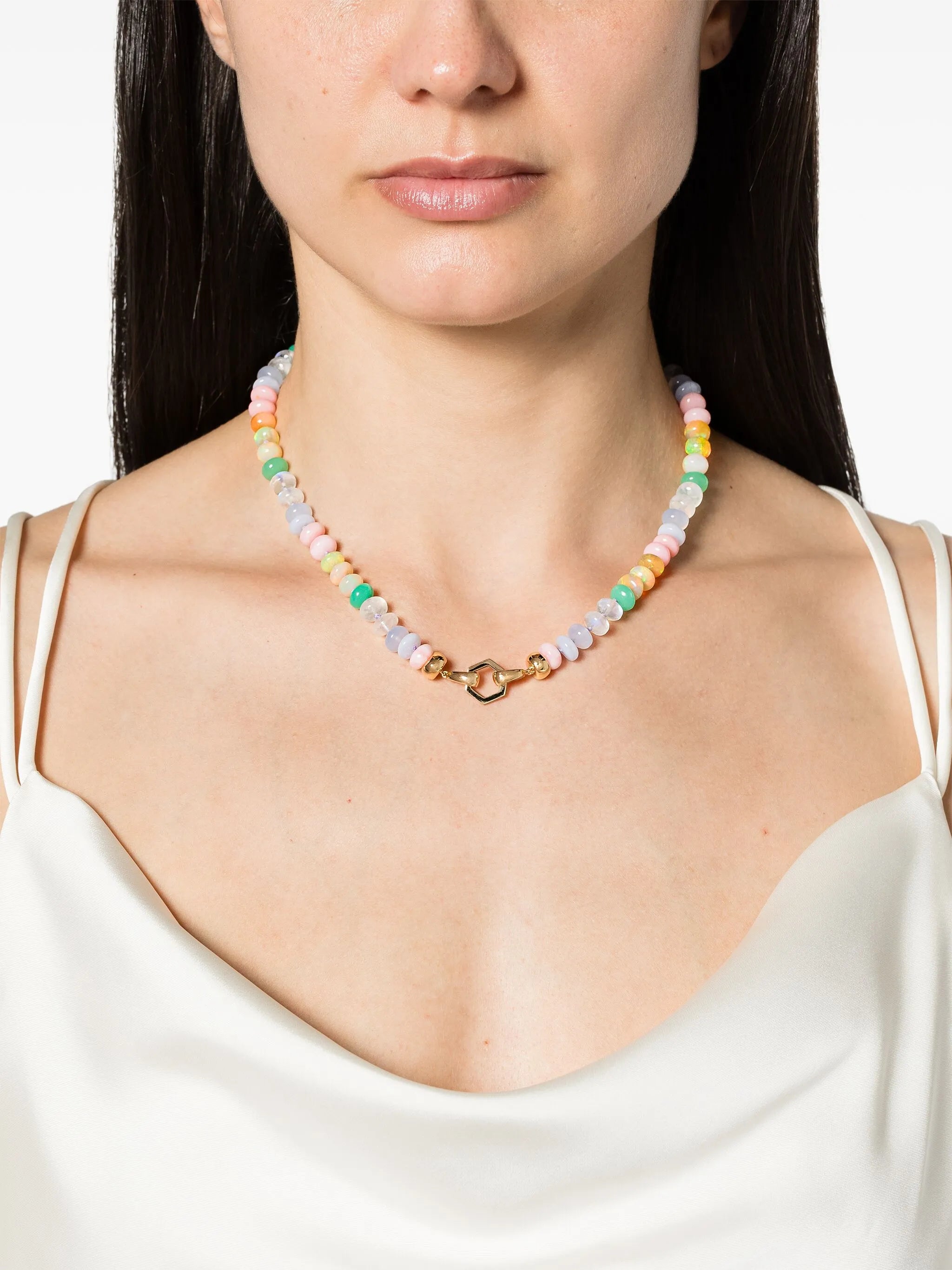 18kt yellow gold Foundation bead necklace