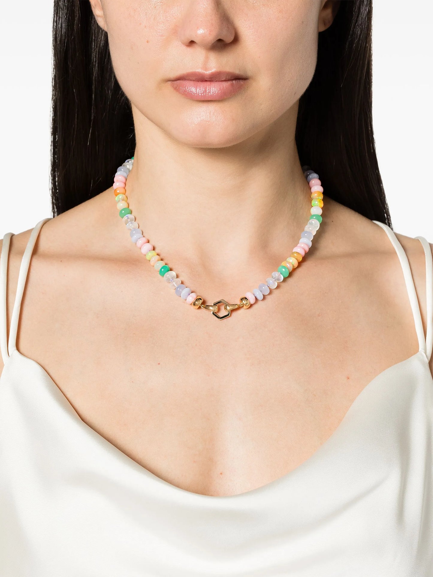 18kt yellow gold Foundation bead necklace