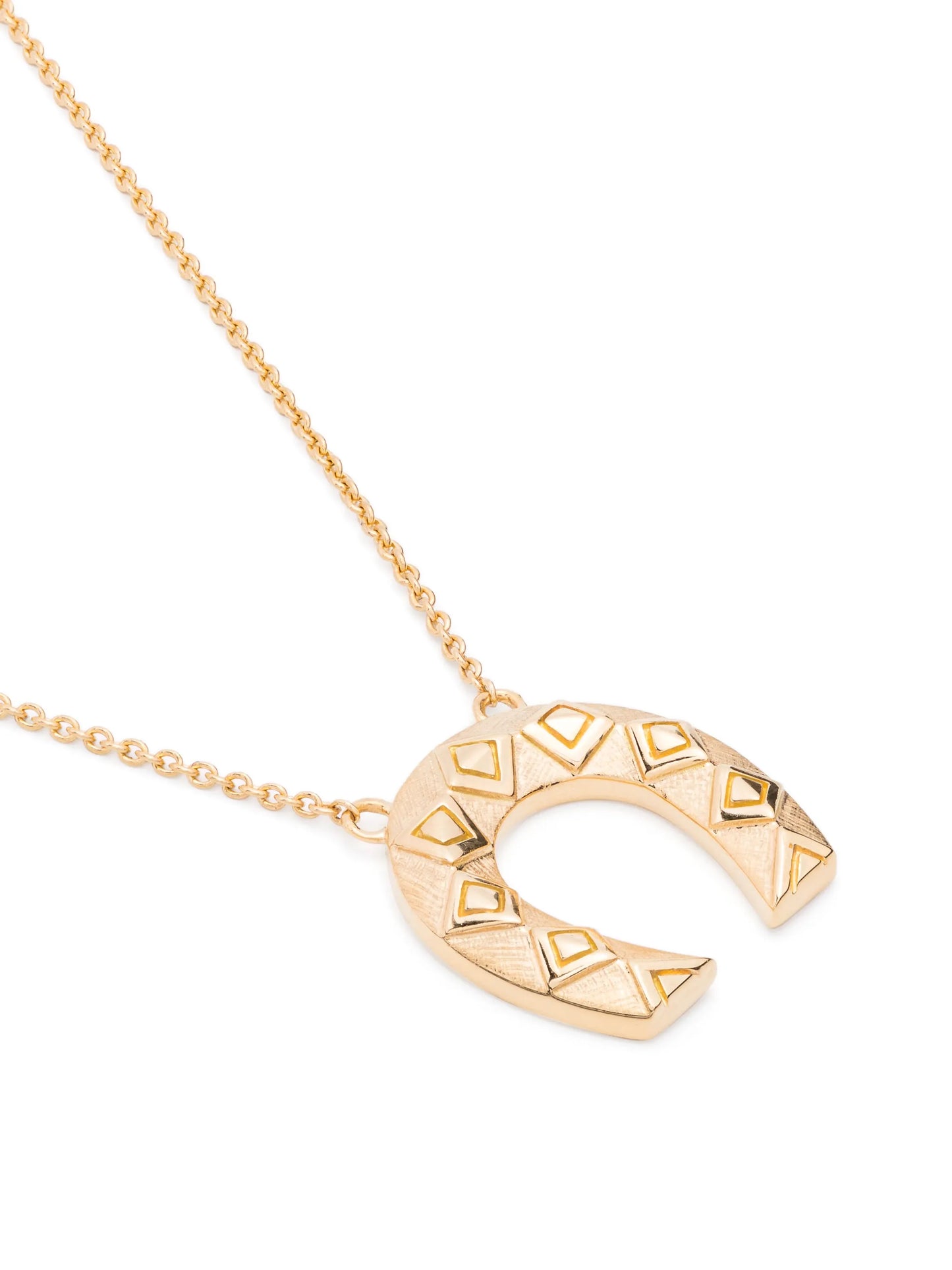 18kt yellow gold Mini Horseshoe pendant necklace